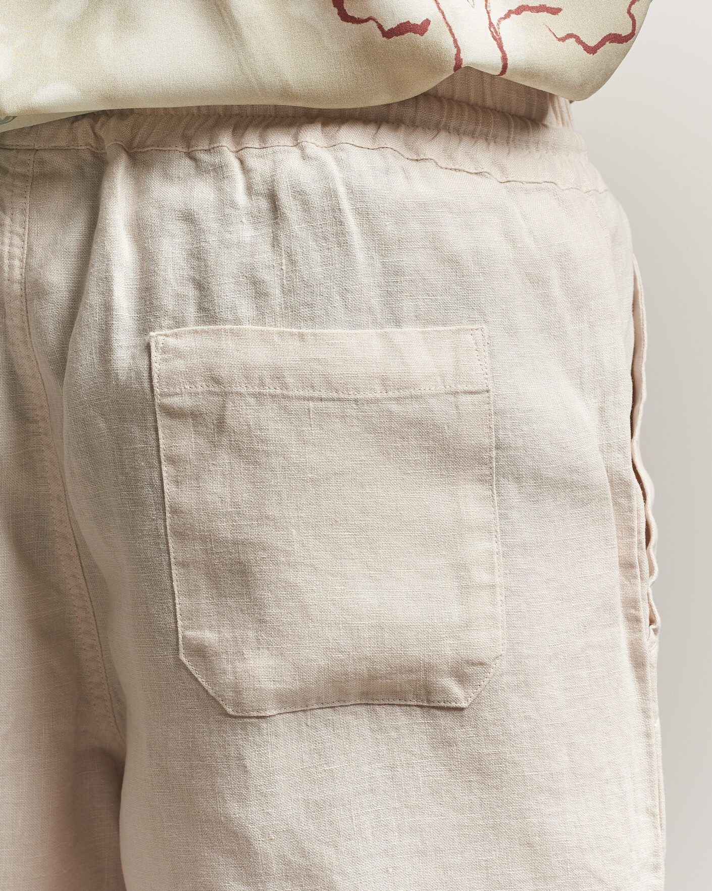 Hombres | Pantalones cortos | OAS | Porto Linen Shorts Beige