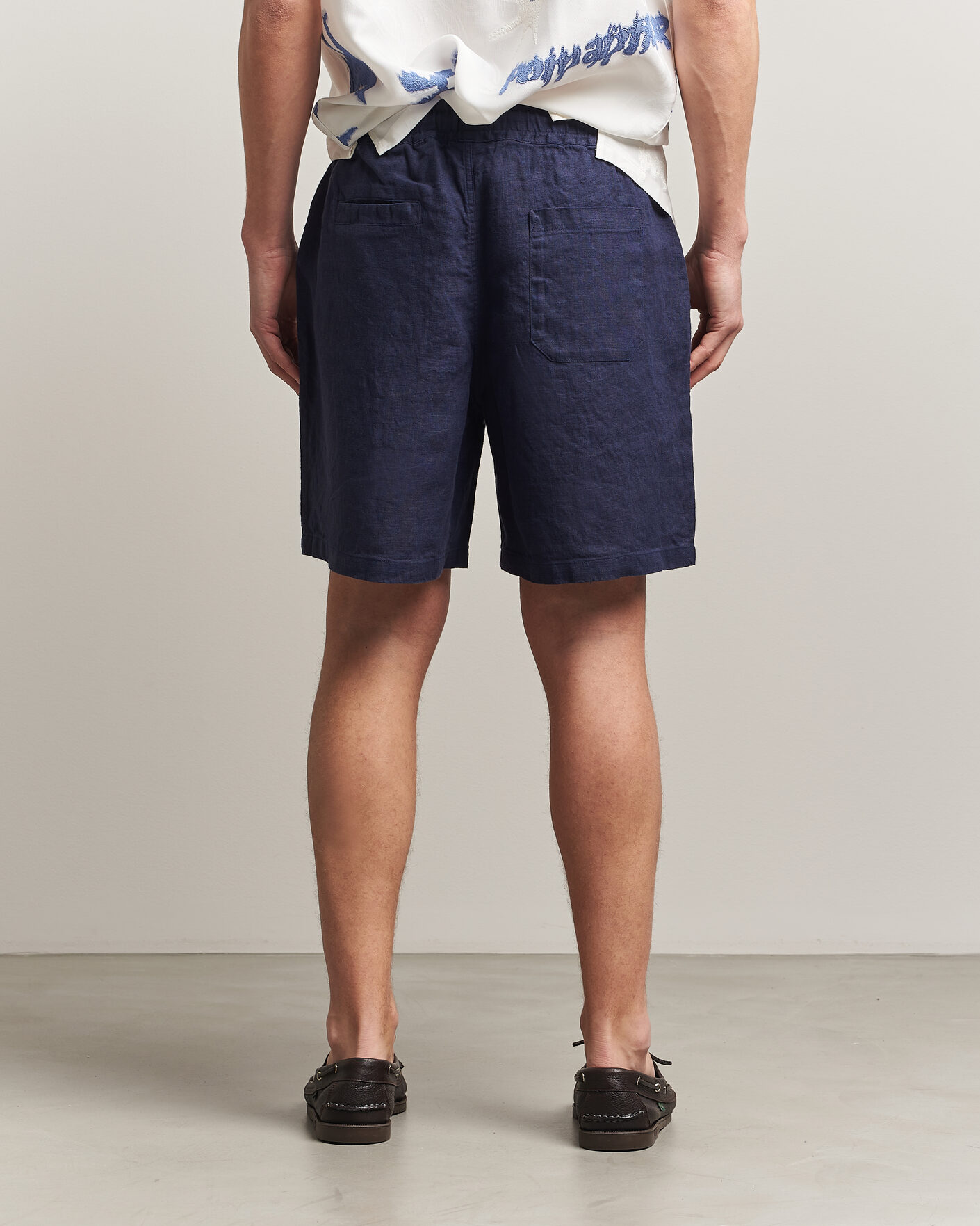 Hombres | Pantalones cortos | OAS | Porto Linen Shorts Navy