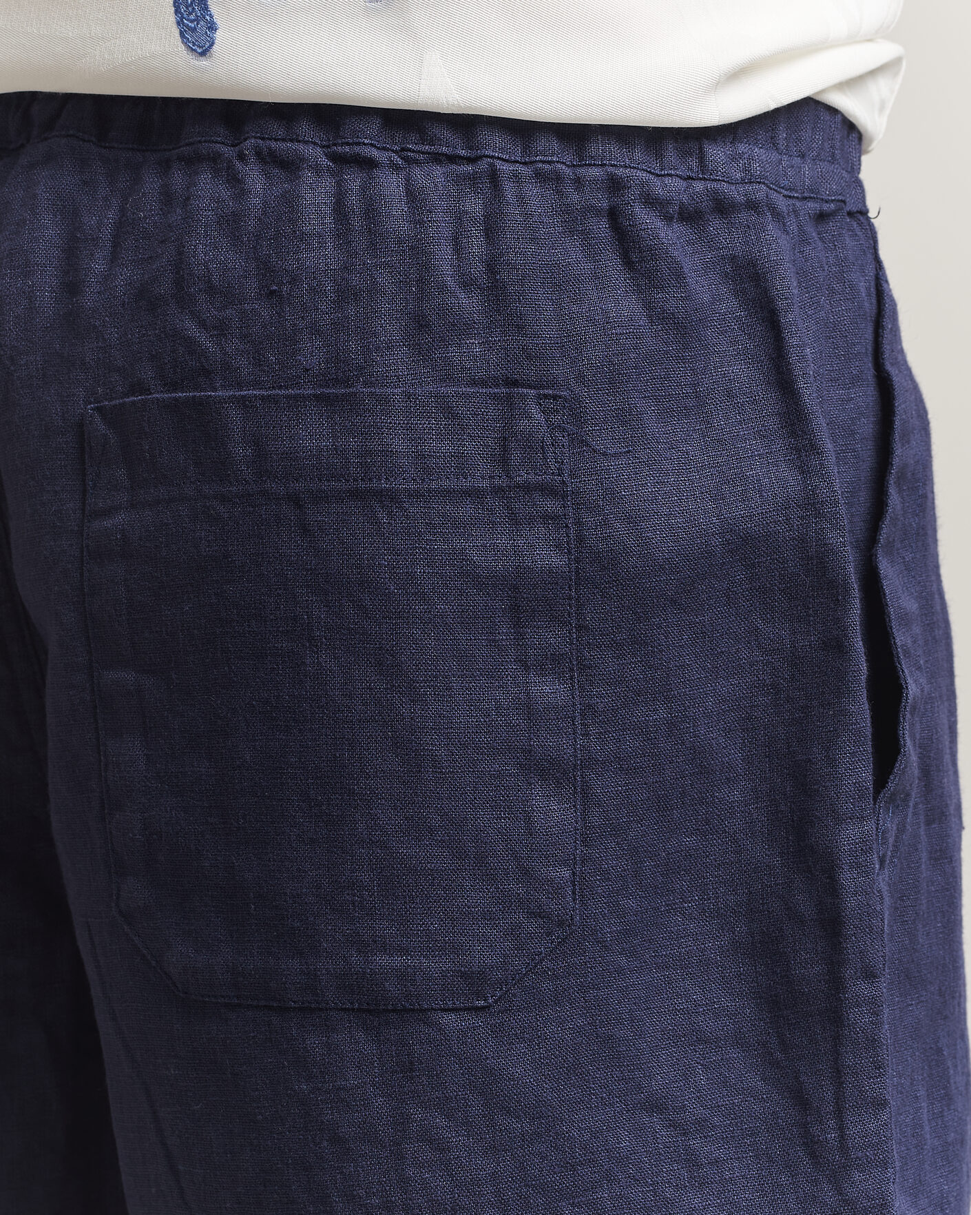 Hombres | Pantalones cortos | OAS | Porto Linen Shorts Navy