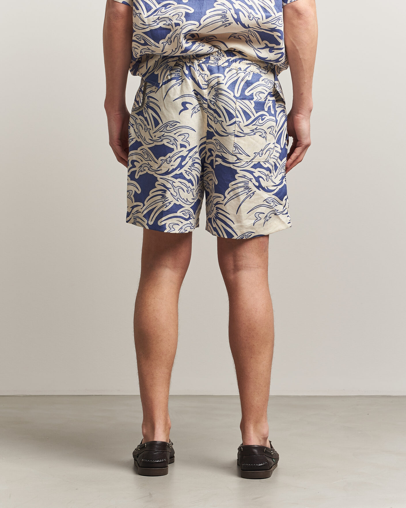 Hombres | Pantalones cortos | OAS | Porto Linen Shorts Rogue Blue