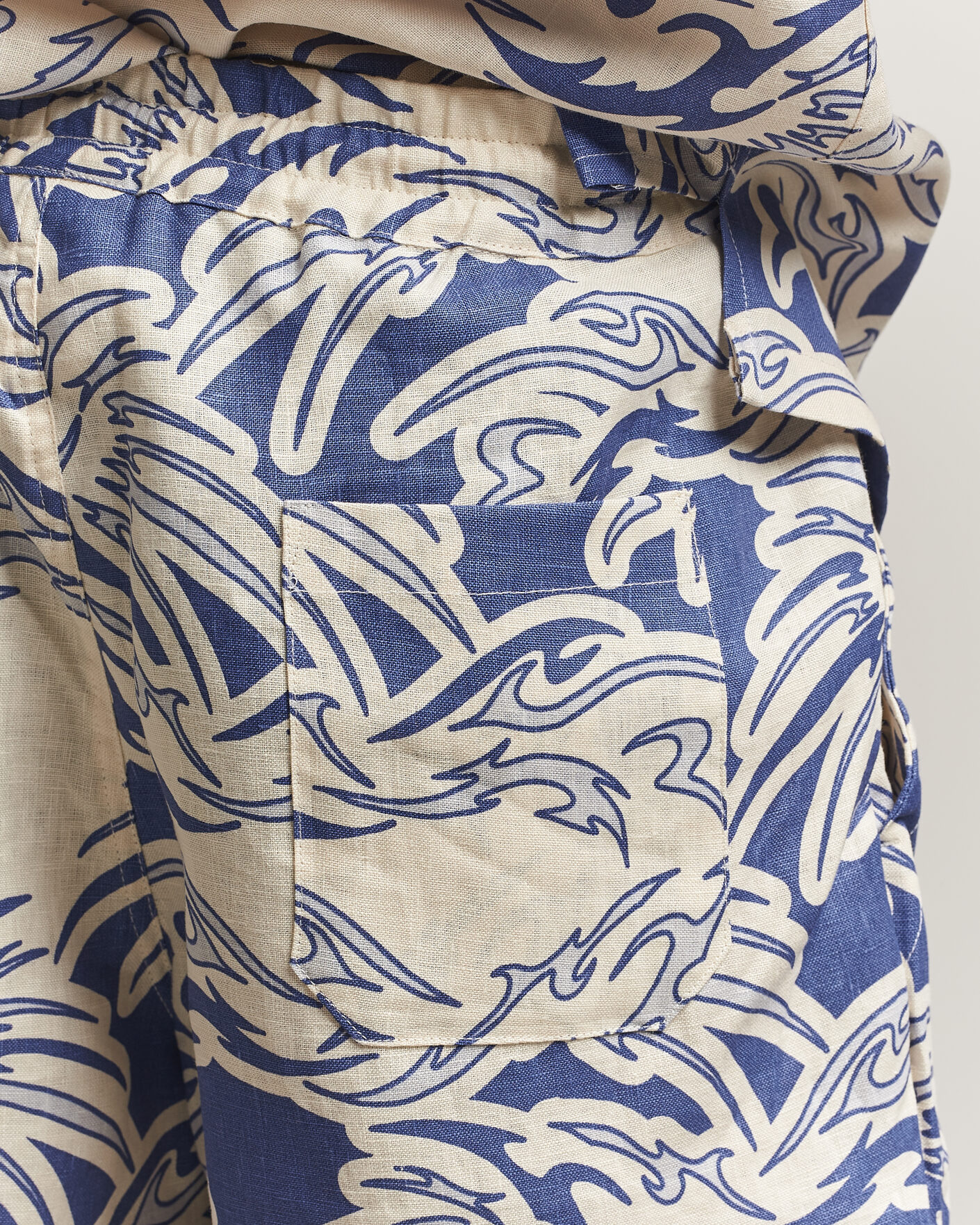 Hombres | Pantalones cortos | OAS | Porto Linen Shorts Rogue Blue