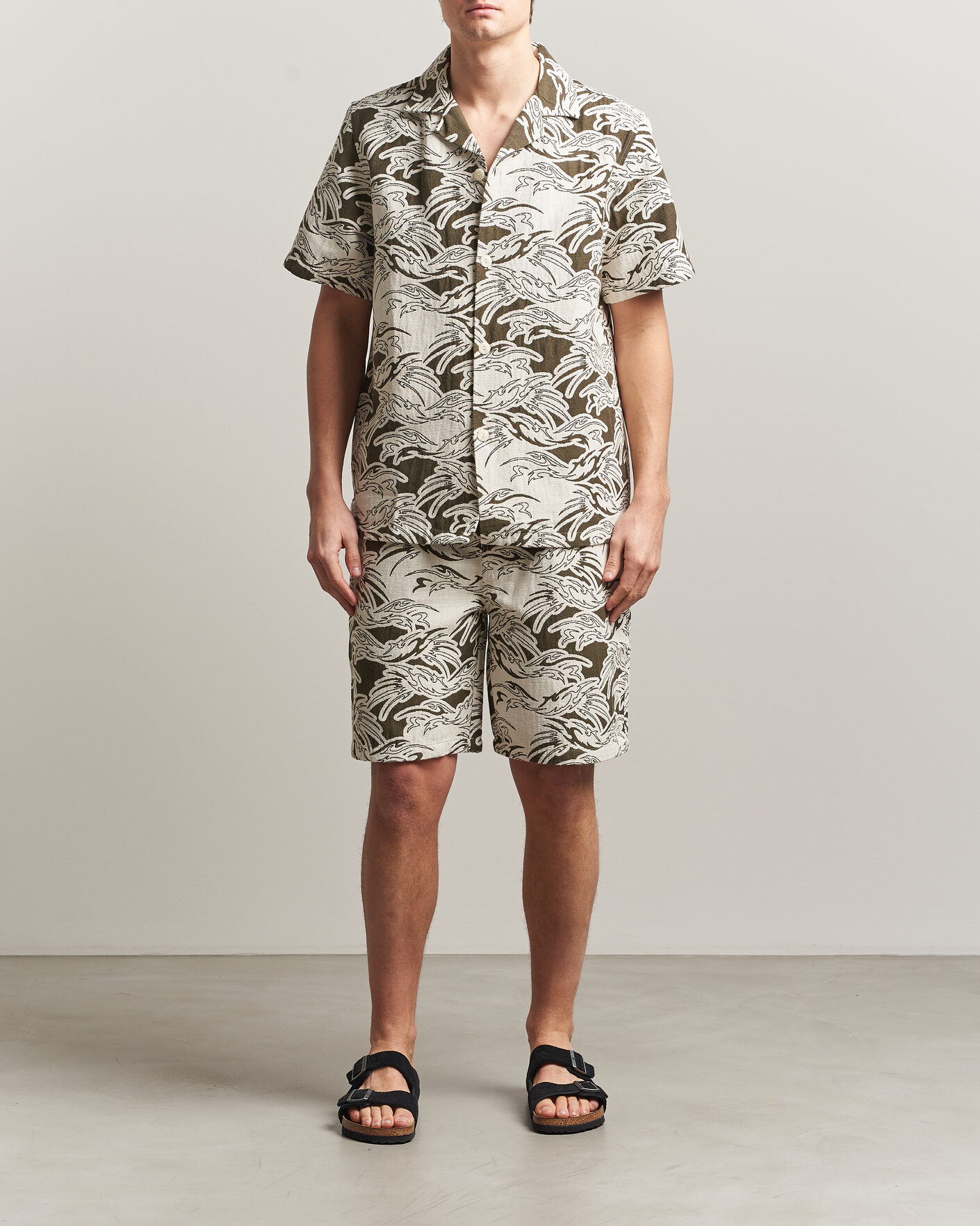 Hombres | Camisas | OAS | Cuba Short Sleeve Shirt Rouge Ecru