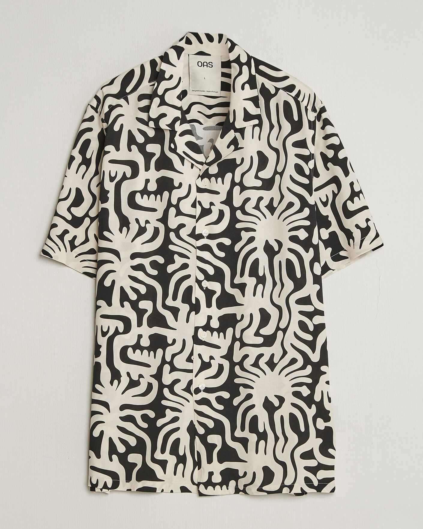 Hombres | Camisas | OAS | Rocco Viscose Short Sleeve Shirt Loefy