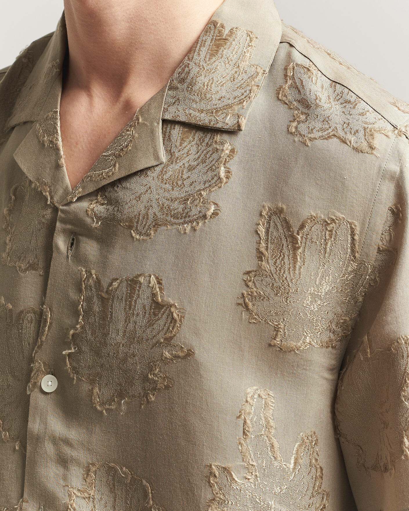 Hombres | Camisas | OAS | Rocco Lyocell Short Sleeve Shirt Palmoza