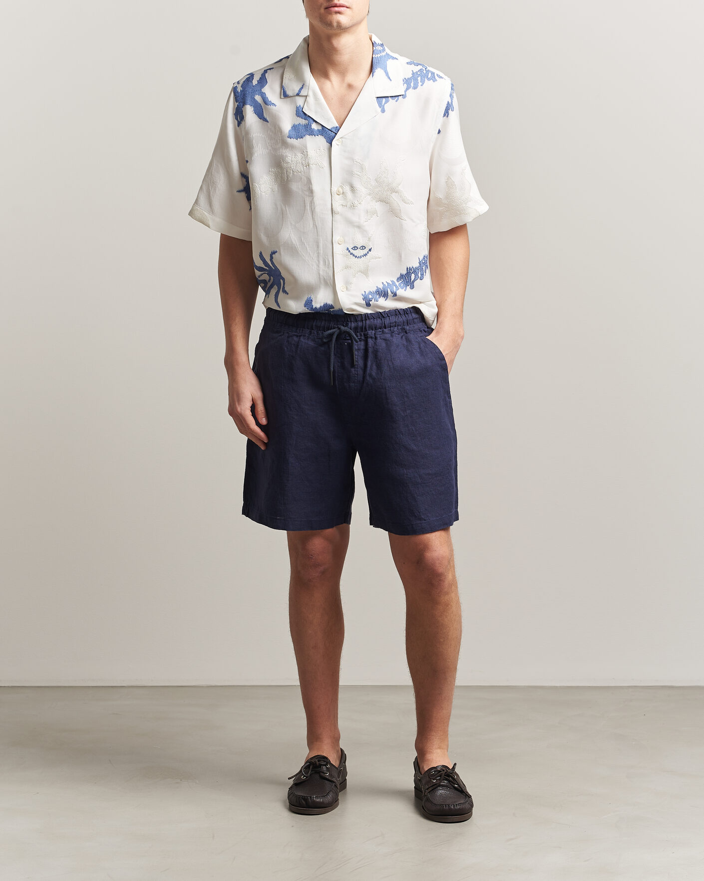 Hombres | Camisas | OAS | Rocco Lyocell Mix Short Sleeve Shirt Romantique