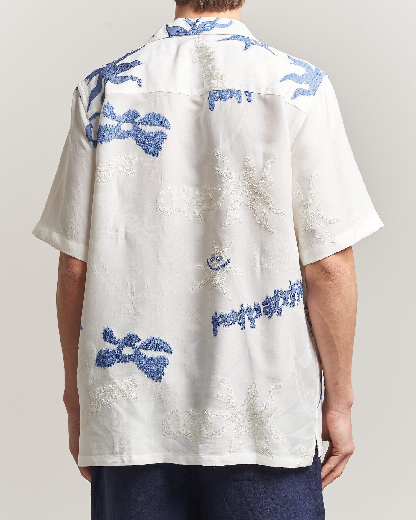 Hombres | Camisas | OAS | Rocco Lyocell Mix Short Sleeve Shirt Romantique