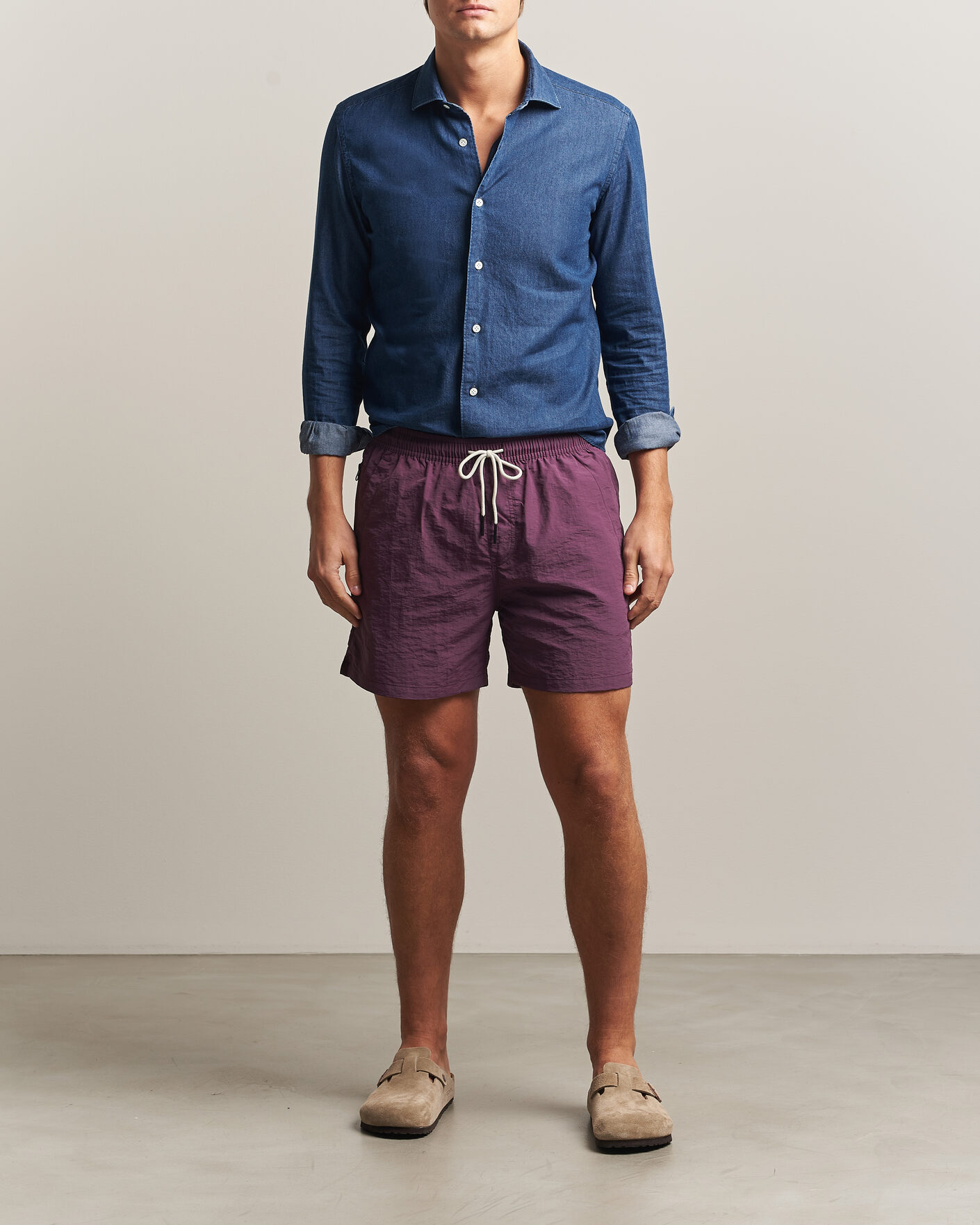 Hombres | Bañadores | OAS | Plain Swimshorts Plum