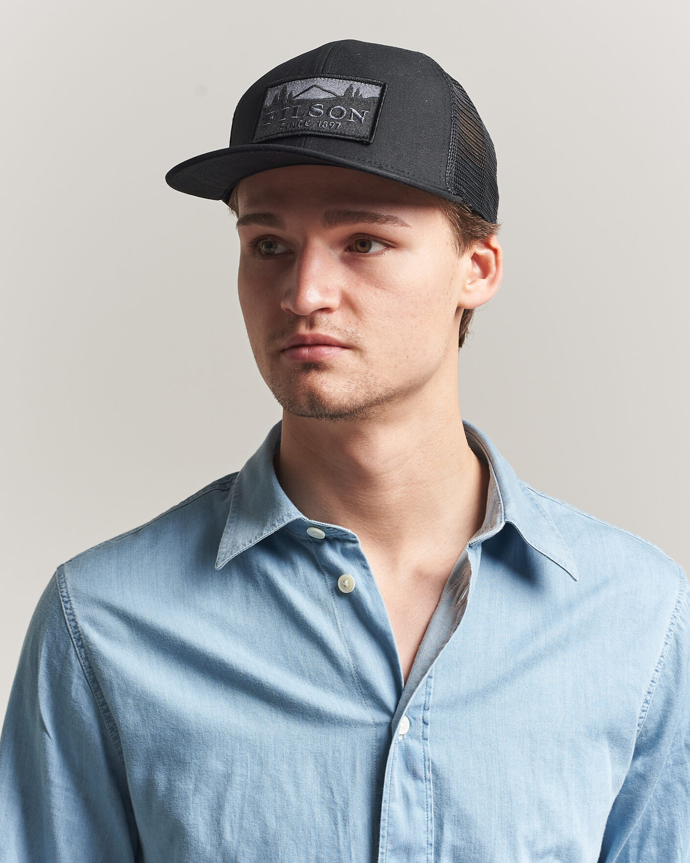 Hombres | Sombreros y gorras | Filson | Scenic Waxed Logger Mesh Cap Black