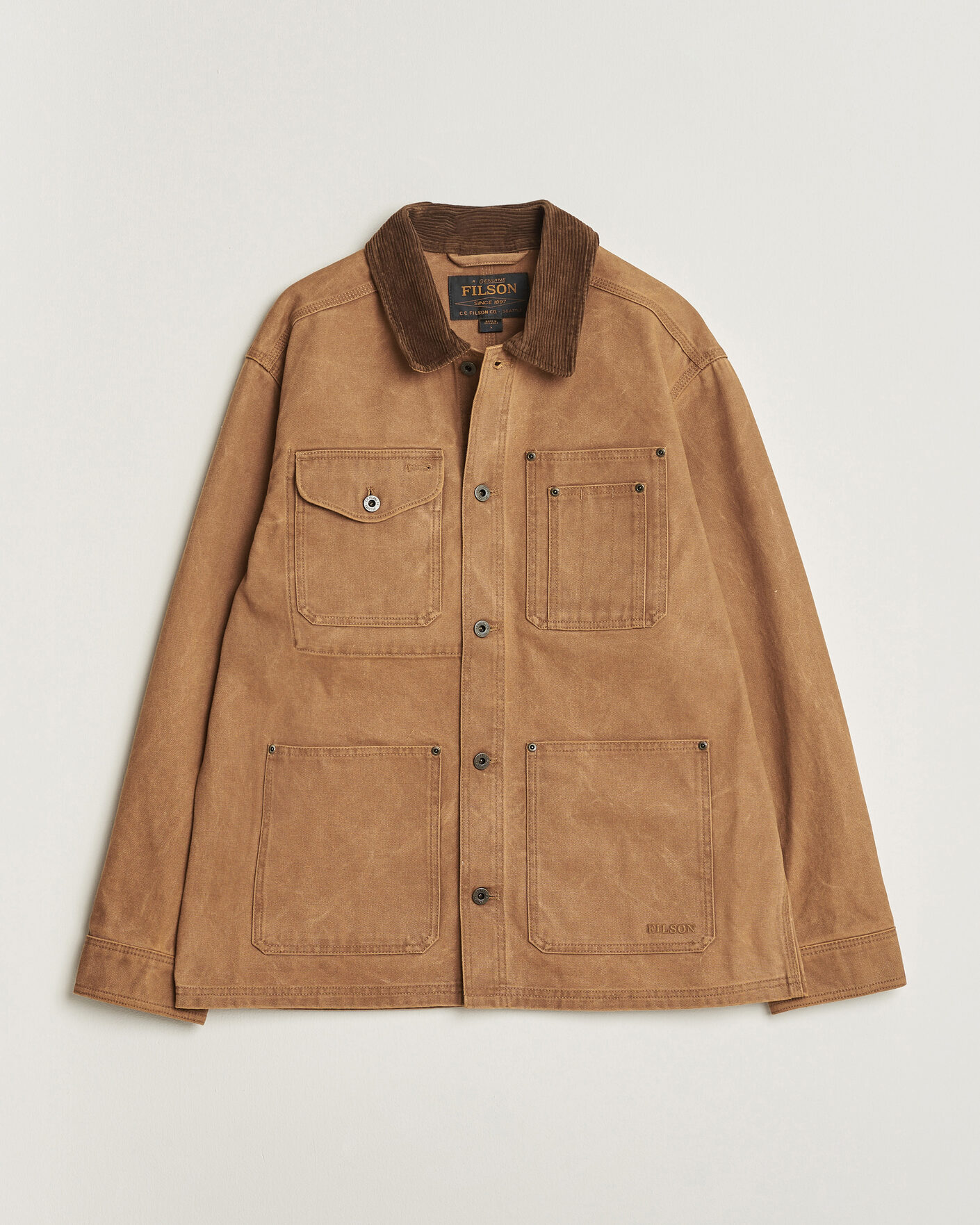 Hombres | Abrigos y chaquetas | Filson | Rustic Canvas Barn Coat Whiskey