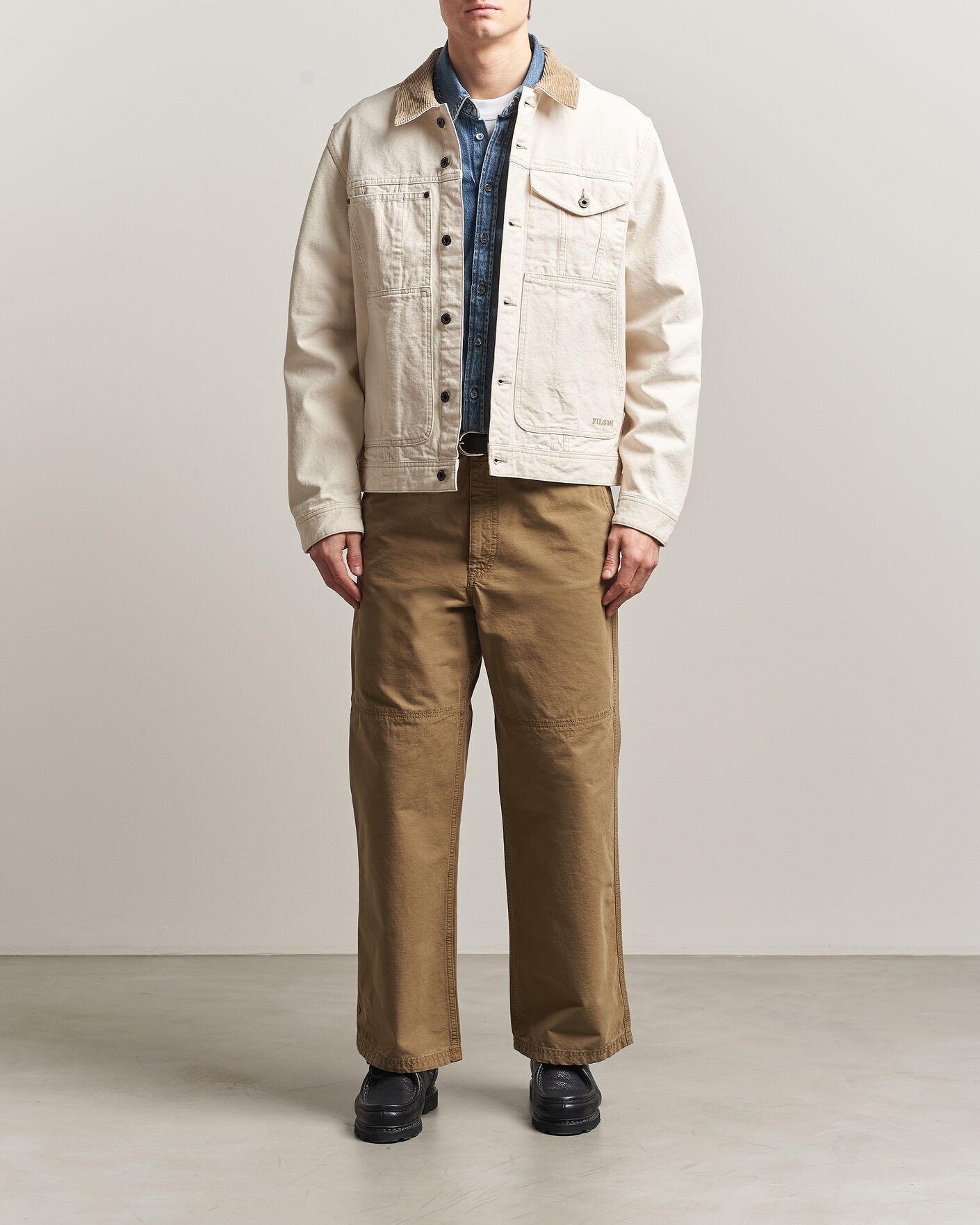 Hombres | Abrigos y chaquetas | Filson | Rustic Canvas Short Cruiser Natural Seed