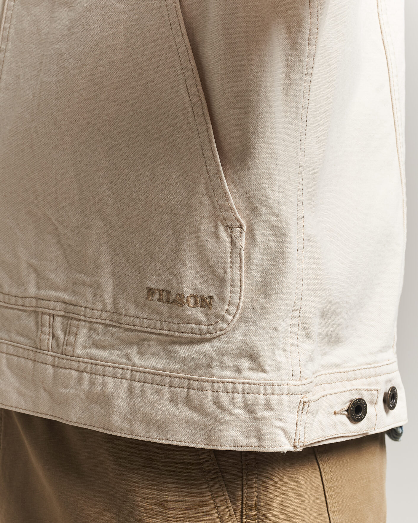 Hombres | Abrigos y chaquetas | Filson | Rustic Canvas Short Cruiser Natural Seed