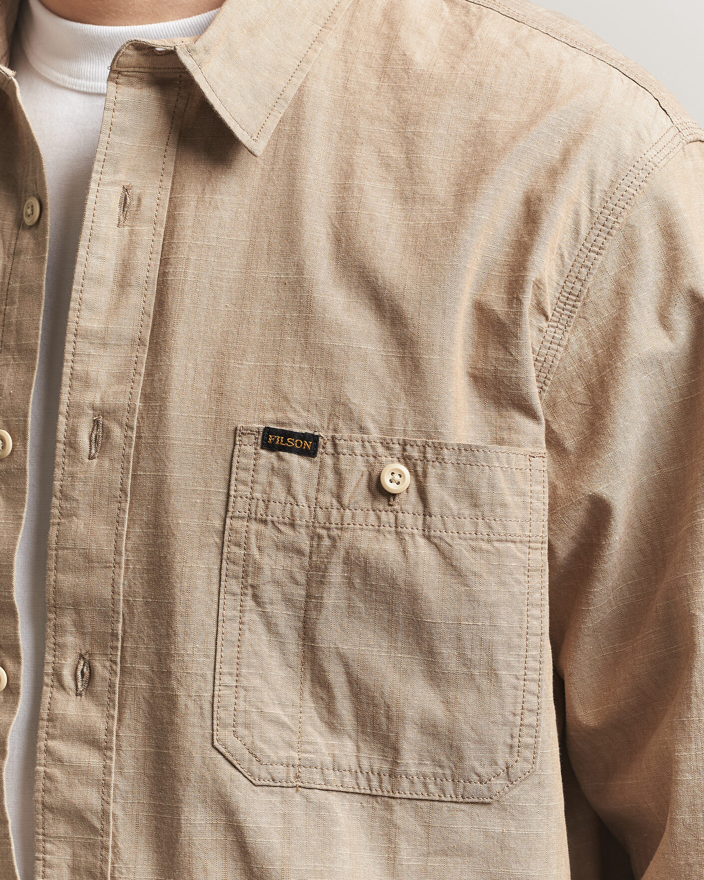 Hombres | Camisas | Filson | Chambray CPO Shirt Tan