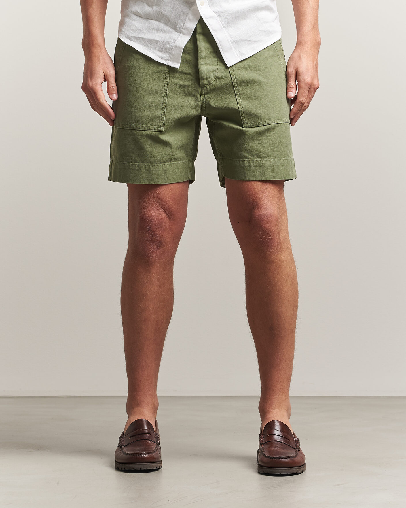 Hombres | Pantalones cortos | Filson | Field Cargo Shorts Washed Fatigue Green