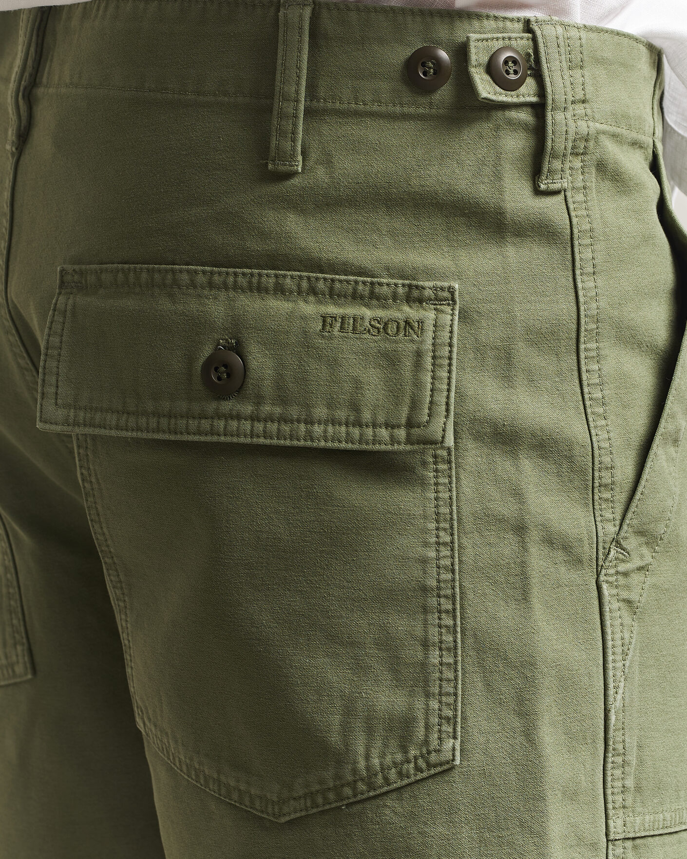 Hombres | Pantalones cortos | Filson | Field Cargo Shorts Washed Fatigue Green