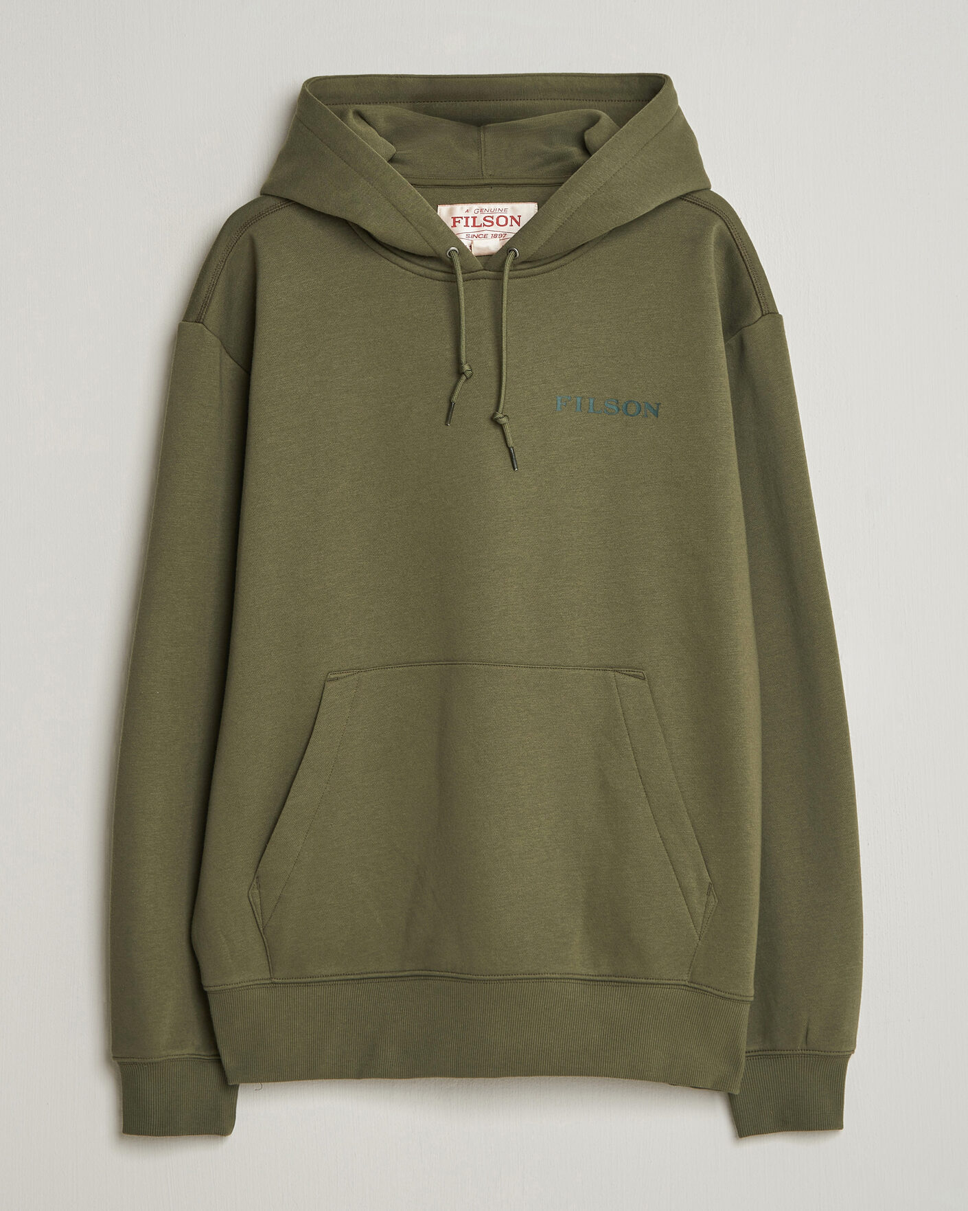 Hombres | Jerséis y prendas de punto | Filson | Scenic Graphic Hoodie Surplus Green