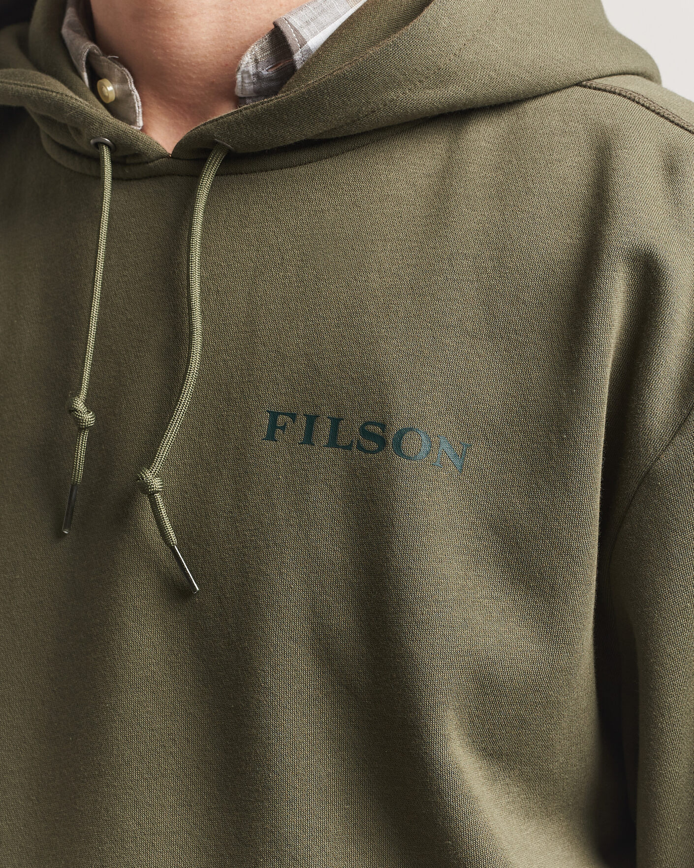 Hombres | Jerséis y prendas de punto | Filson | Scenic Graphic Hoodie Surplus Green