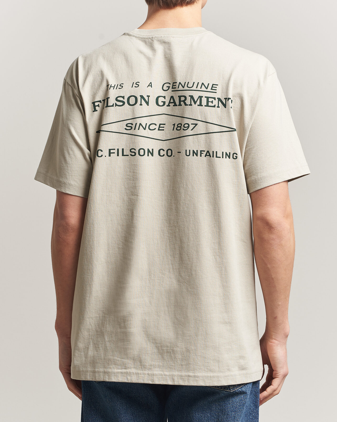Hombres | Camisetas | Filson | Diamond Graphic T-Shirt Sky Grey