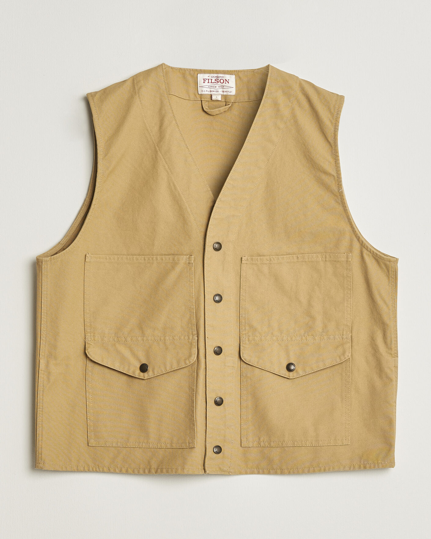 Hombres | Chalecos | Filson | Dry Tin Vest Tan