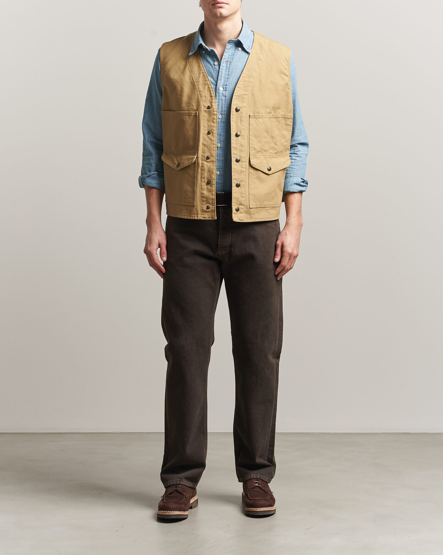 Hombres | Chalecos | Filson | Dry Tin Vest Tan