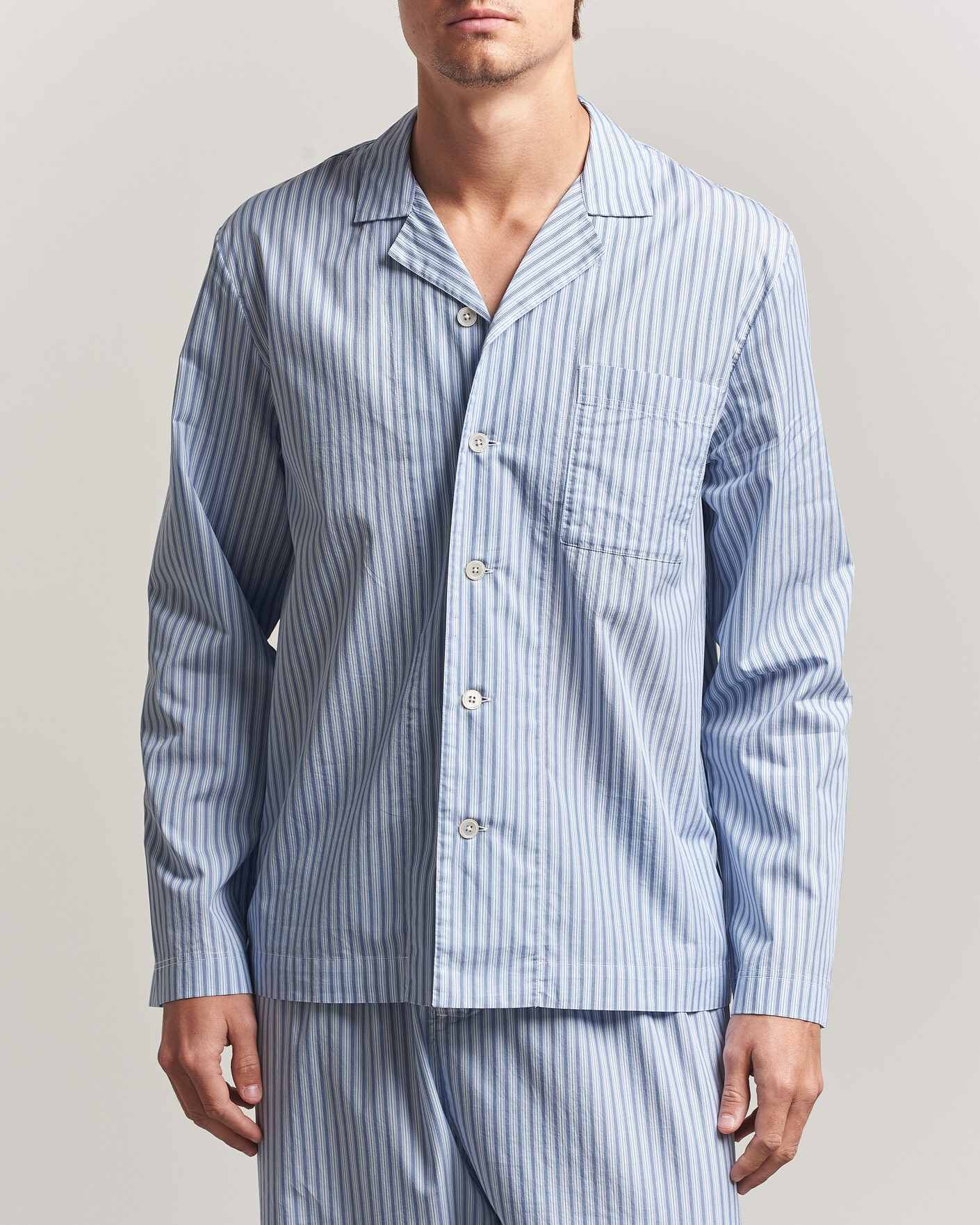 Hombres | Pijamas y batas | Tekla | Fine Twill Pyjama Shirt Cooper Stripes