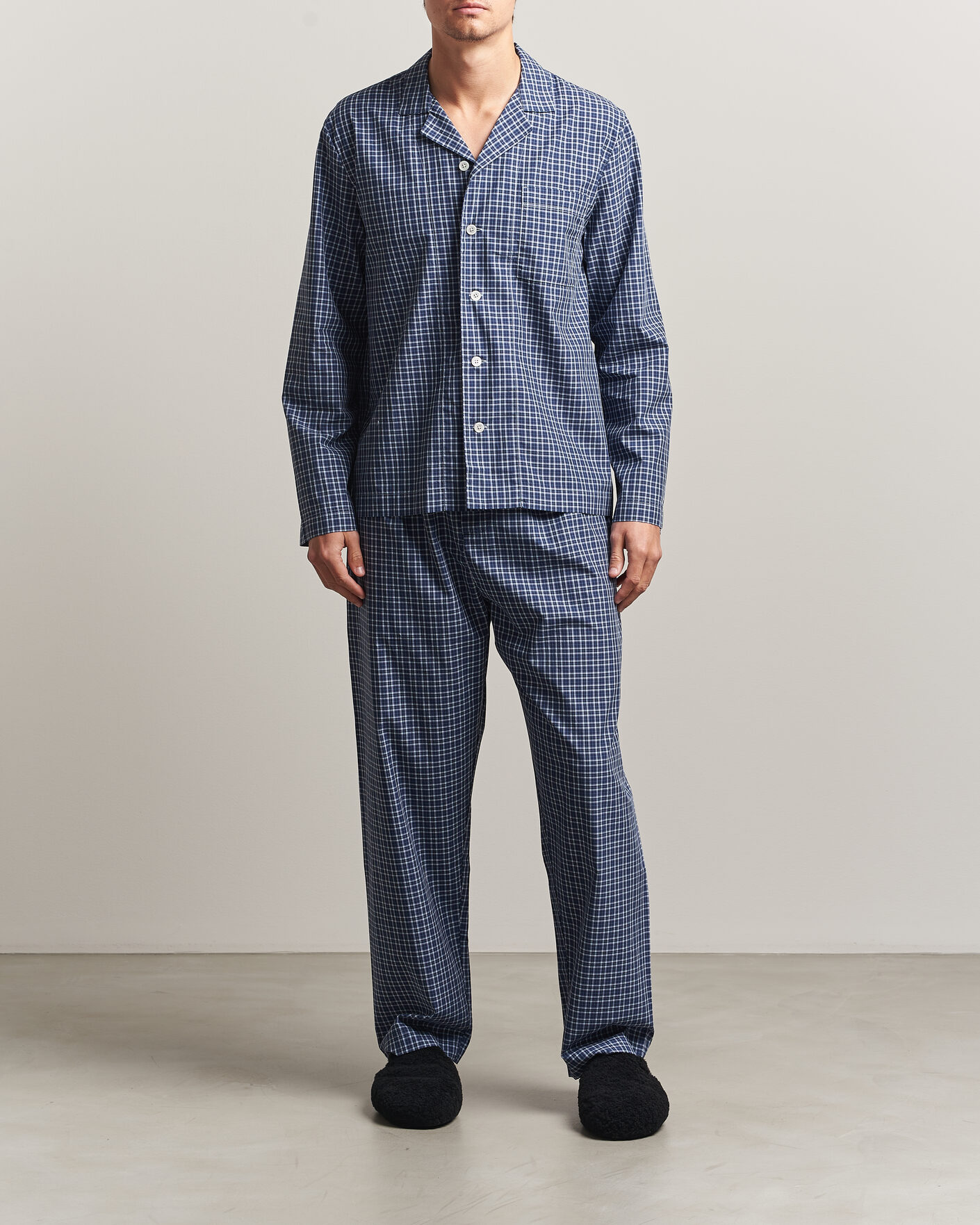 Hombres | Pijamas y batas | Tekla | Fine Twill Pyjama Shirt Lanegan Checks