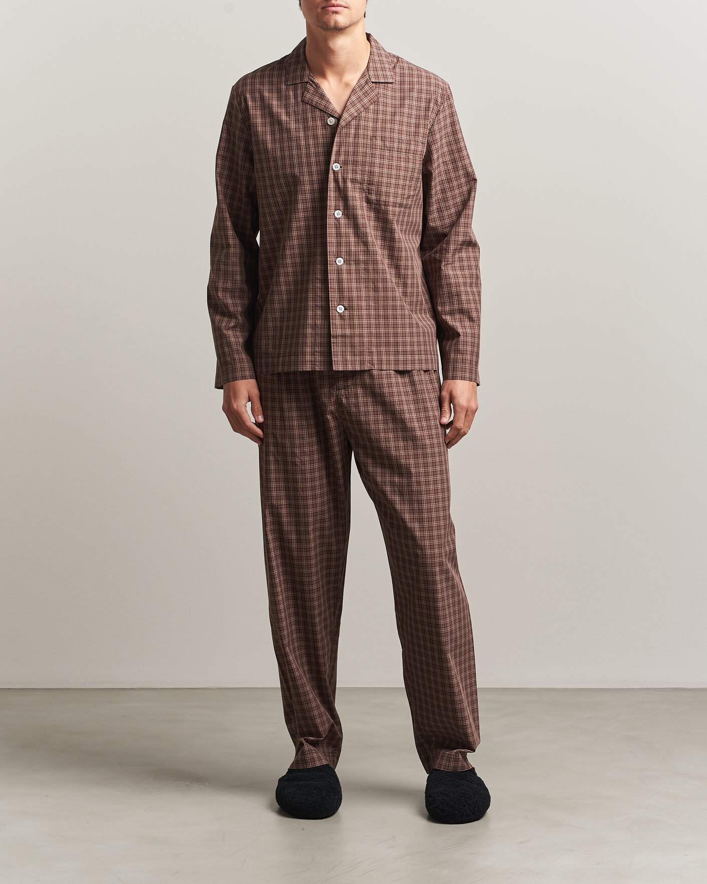Hombres | Pijamas y batas | Tekla | Fine Twill Pyjama Shirt Serra Checks