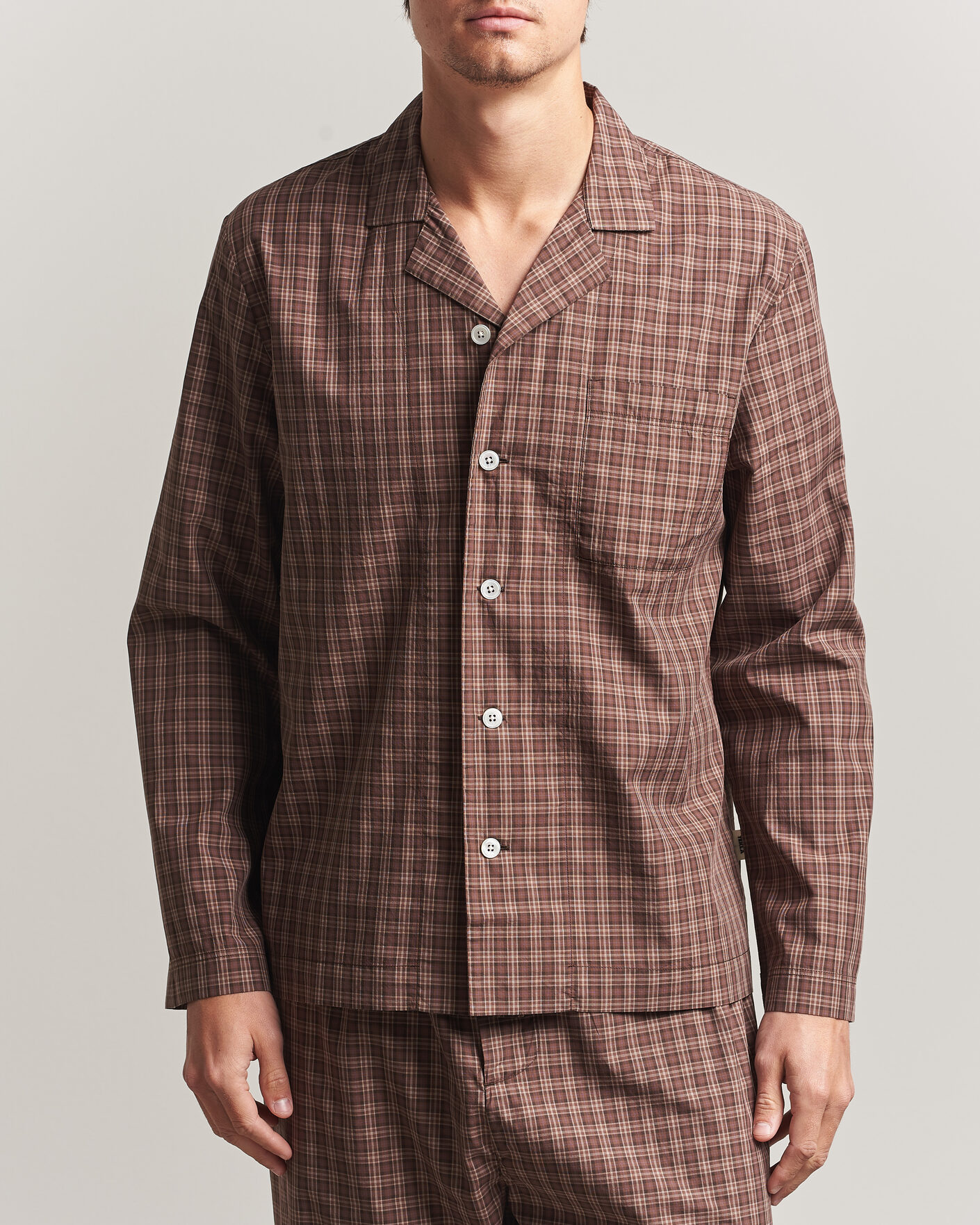 Hombres | Pijamas y batas | Tekla | Fine Twill Pyjama Shirt Serra Checks