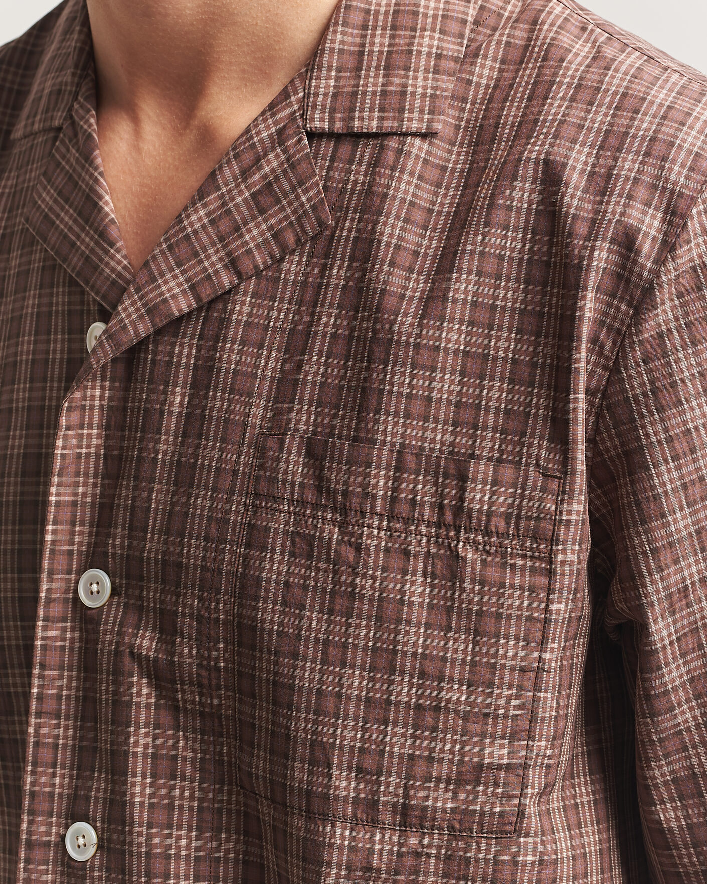 Hombres | Pijamas y batas | Tekla | Fine Twill Pyjama Shirt Serra Checks