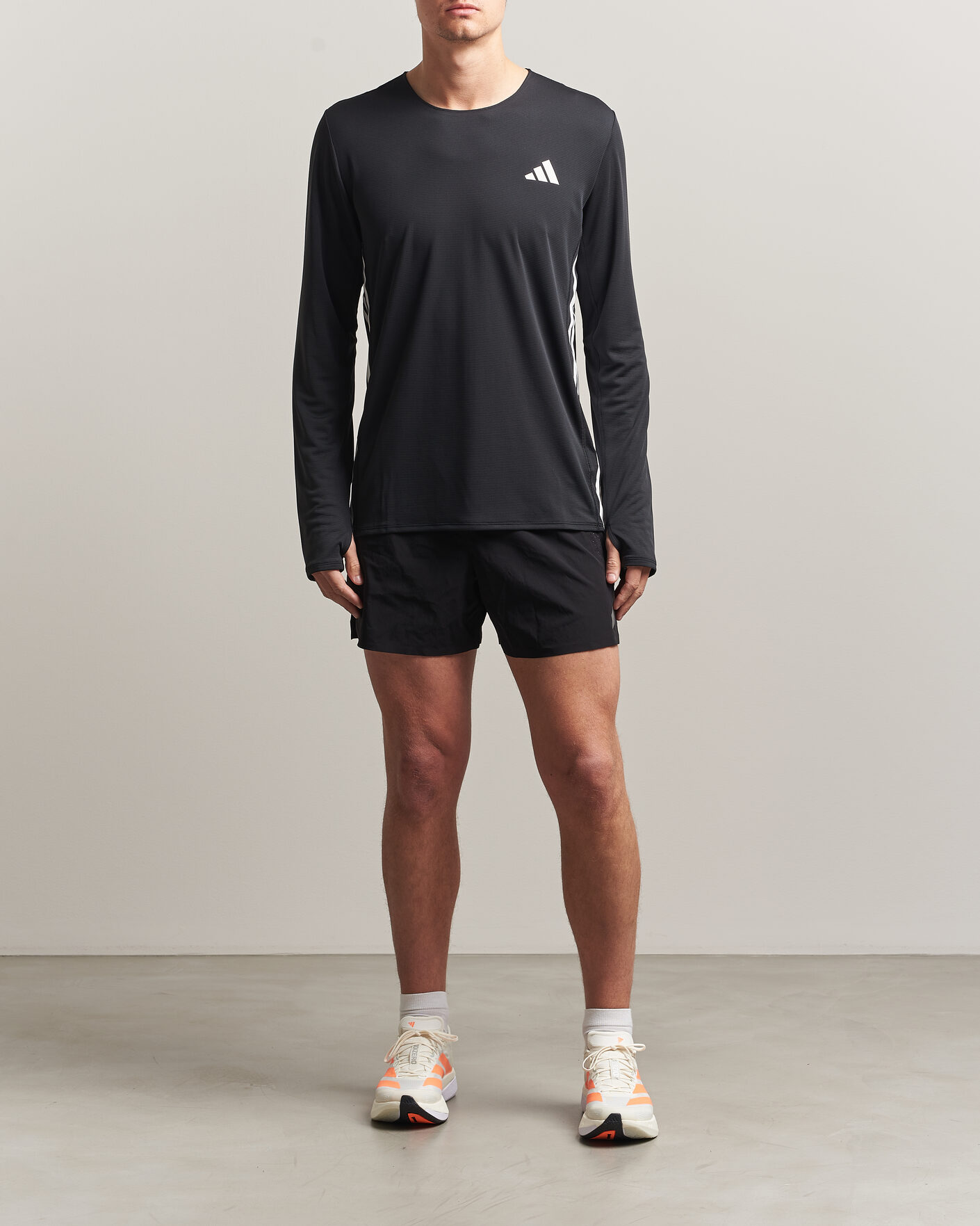 Hombres | Camisetas | adidas Performance | ADIZERO Running Long Sleeve T-Shirt Black
