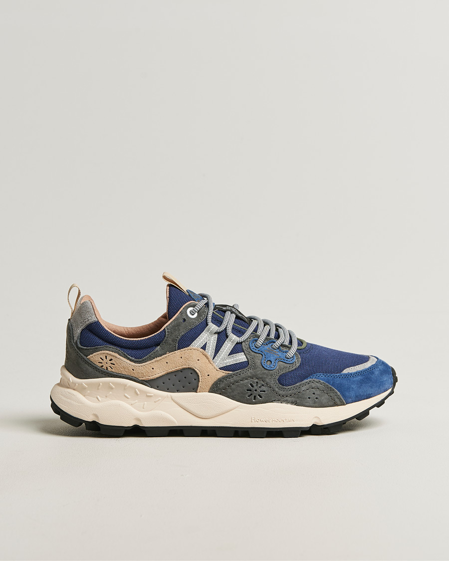 Hombres | Zapatillas | Flower Mountain | Yamano 3 Suede/Canvas Sneaker Blue/Grey