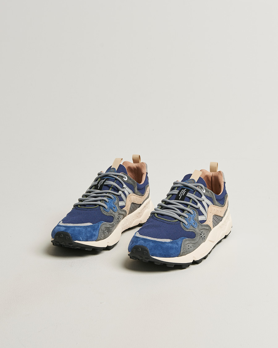Hombres | Zapatillas | Flower Mountain | Yamano 3 Suede/Canvas Sneaker Blue/Grey