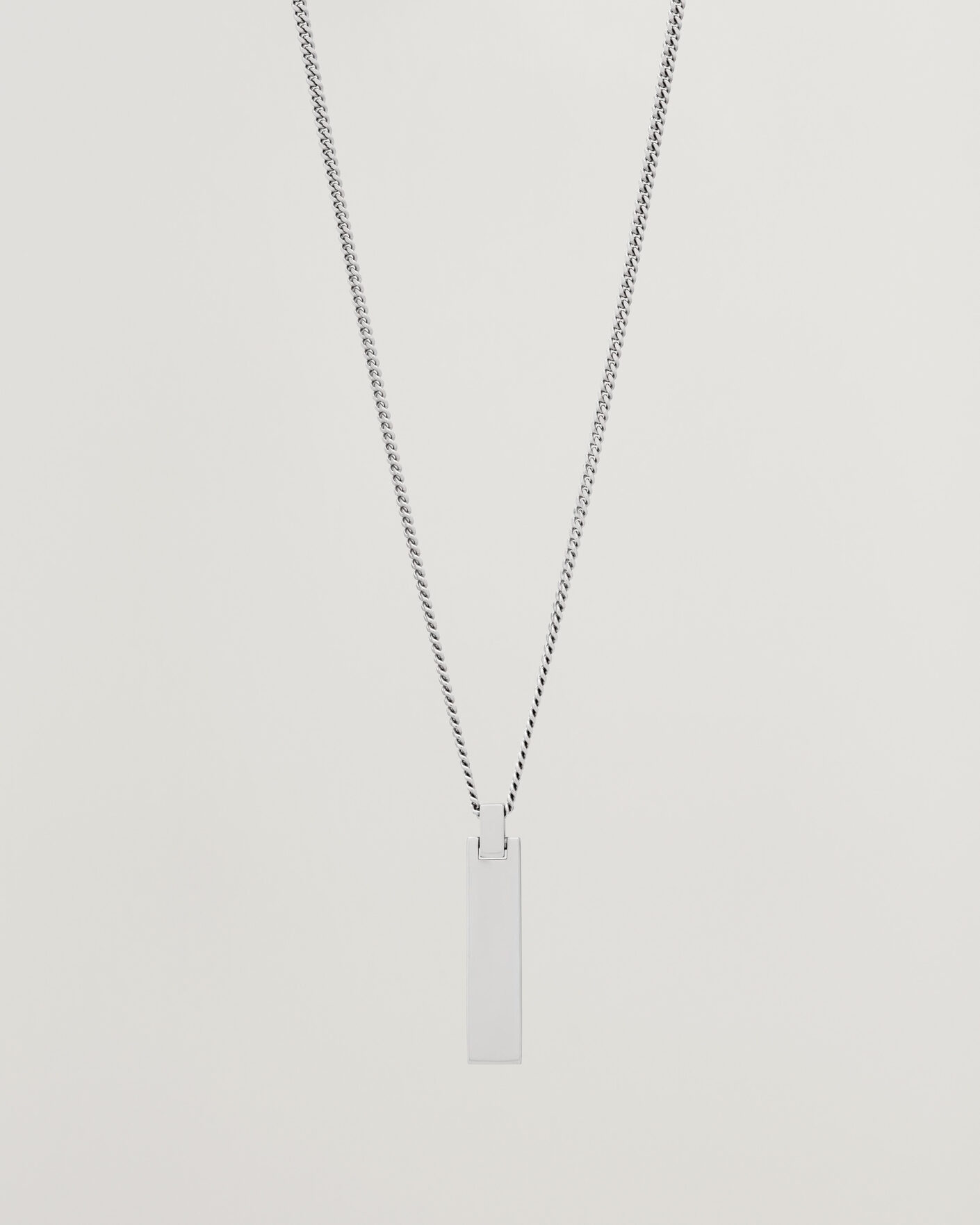 Hombres | Joyas | Tom Wood | ID Pendant 21,5 Inches Silver