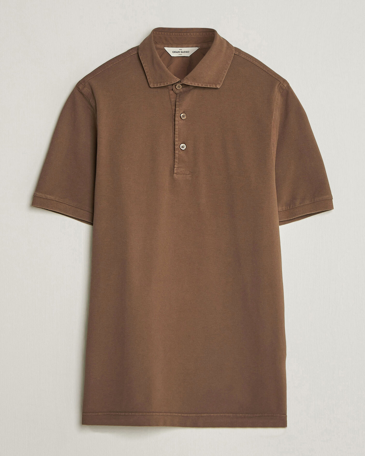 Hombres | Polos | Gran Sasso | Washed Polo Brown
