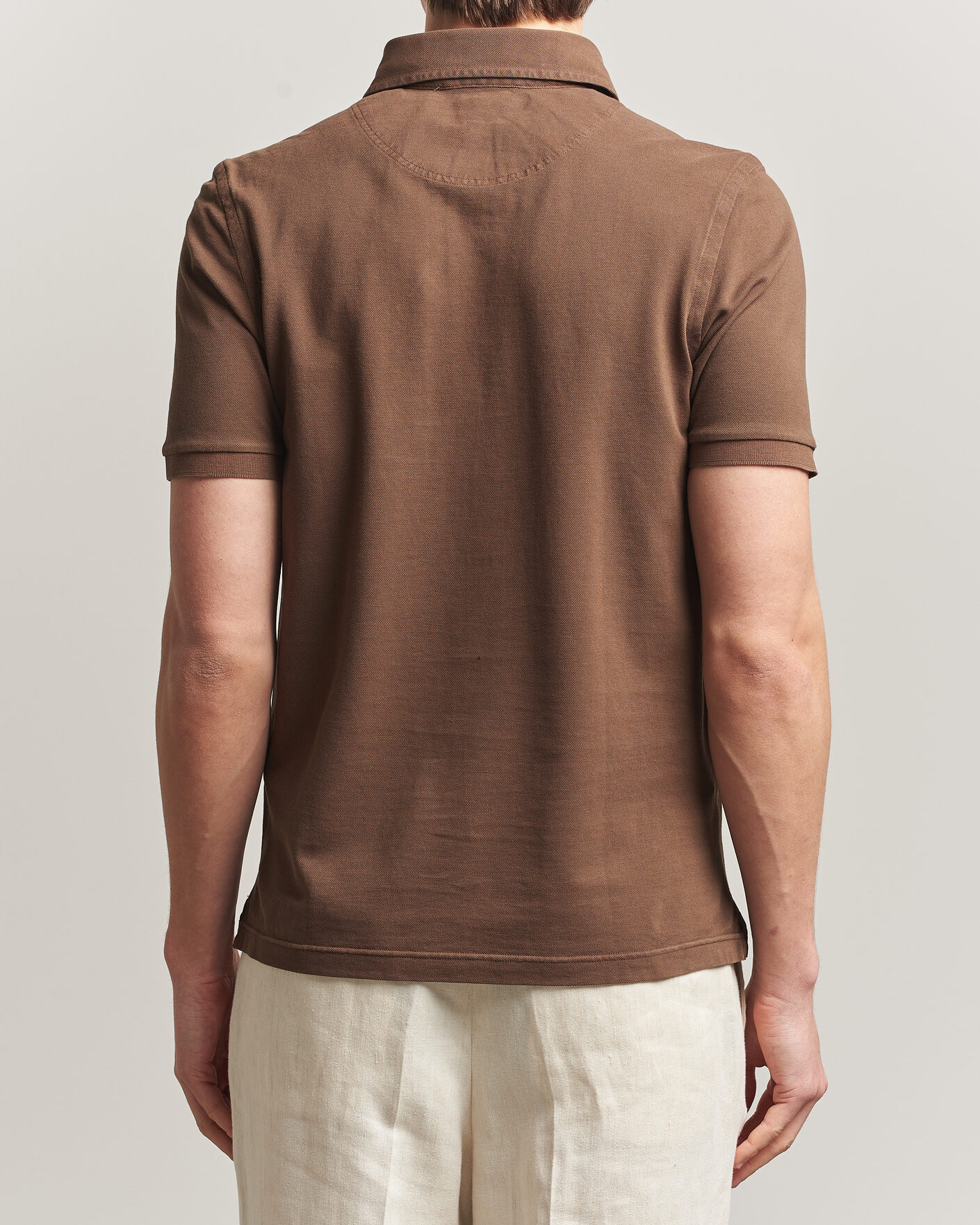 Hombres | Polos | Gran Sasso | Washed Polo Brown