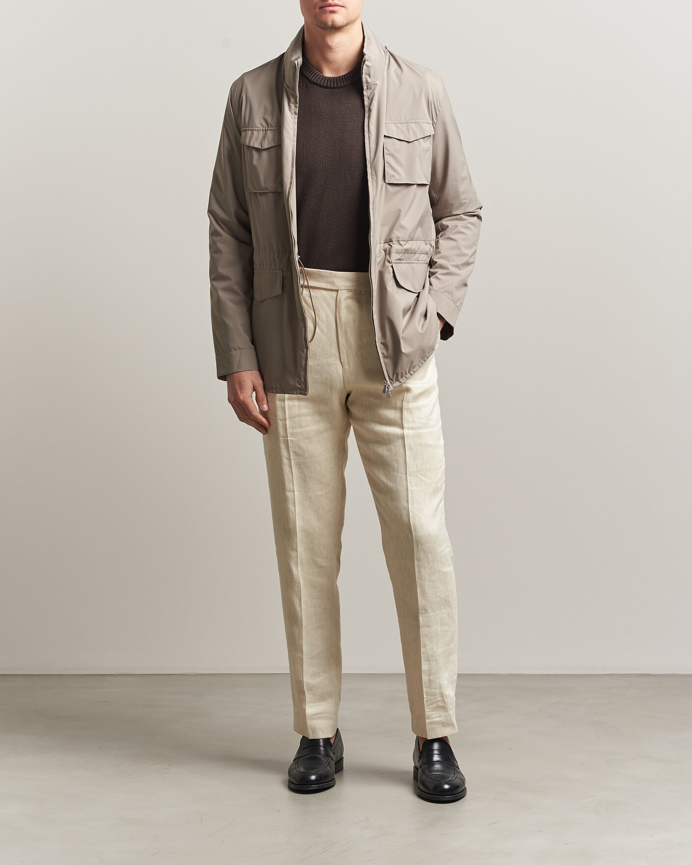Hombres | Abrigos y chaquetas | Gran Sasso | Nylon Field Jacket Beige