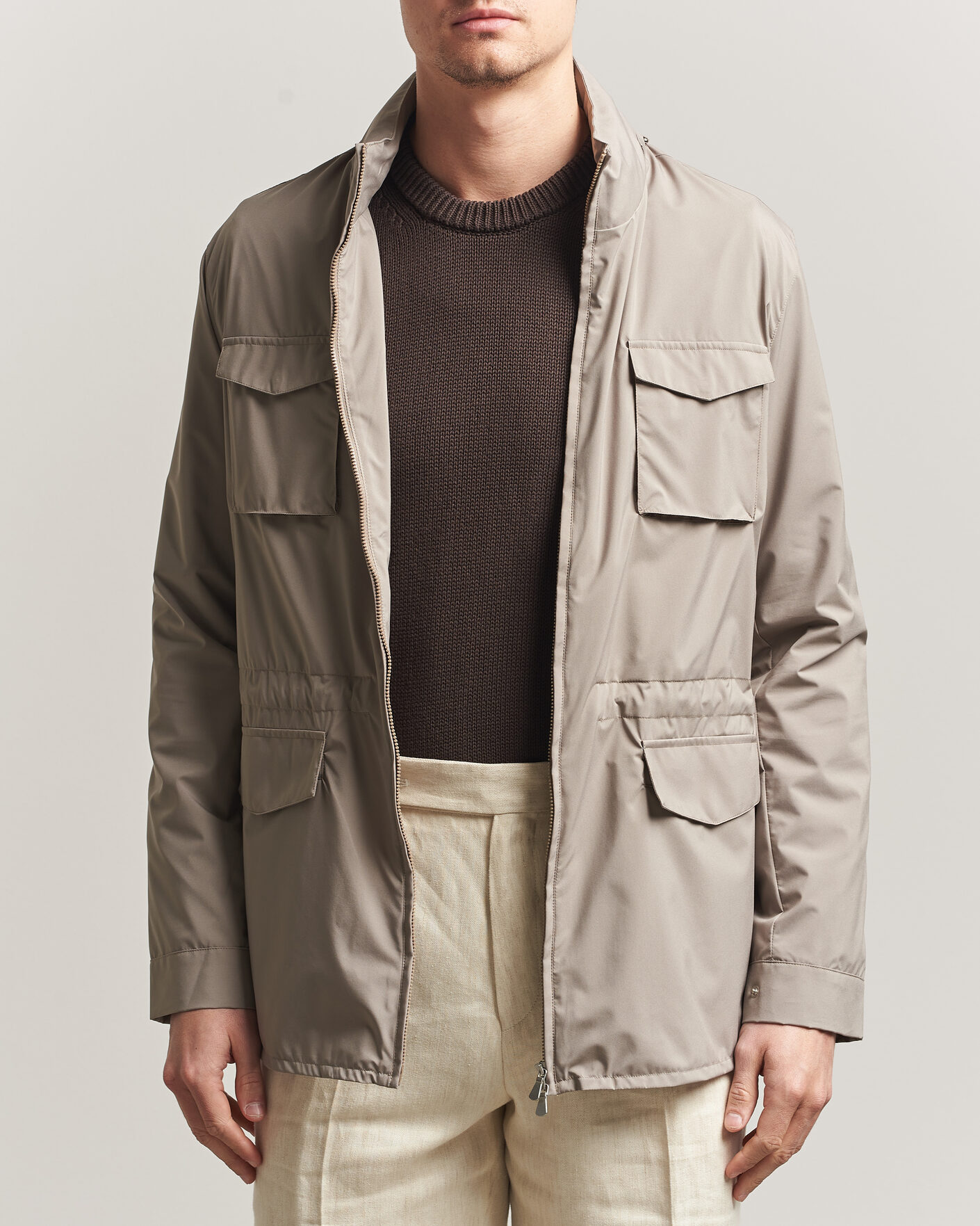 Hombres | Abrigos y chaquetas | Gran Sasso | Nylon Field Jacket Beige