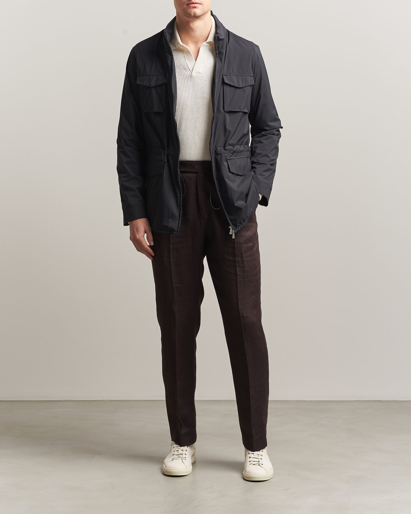 Hombres | Abrigos y chaquetas | Gran Sasso | Nylon Field Jacket Navy