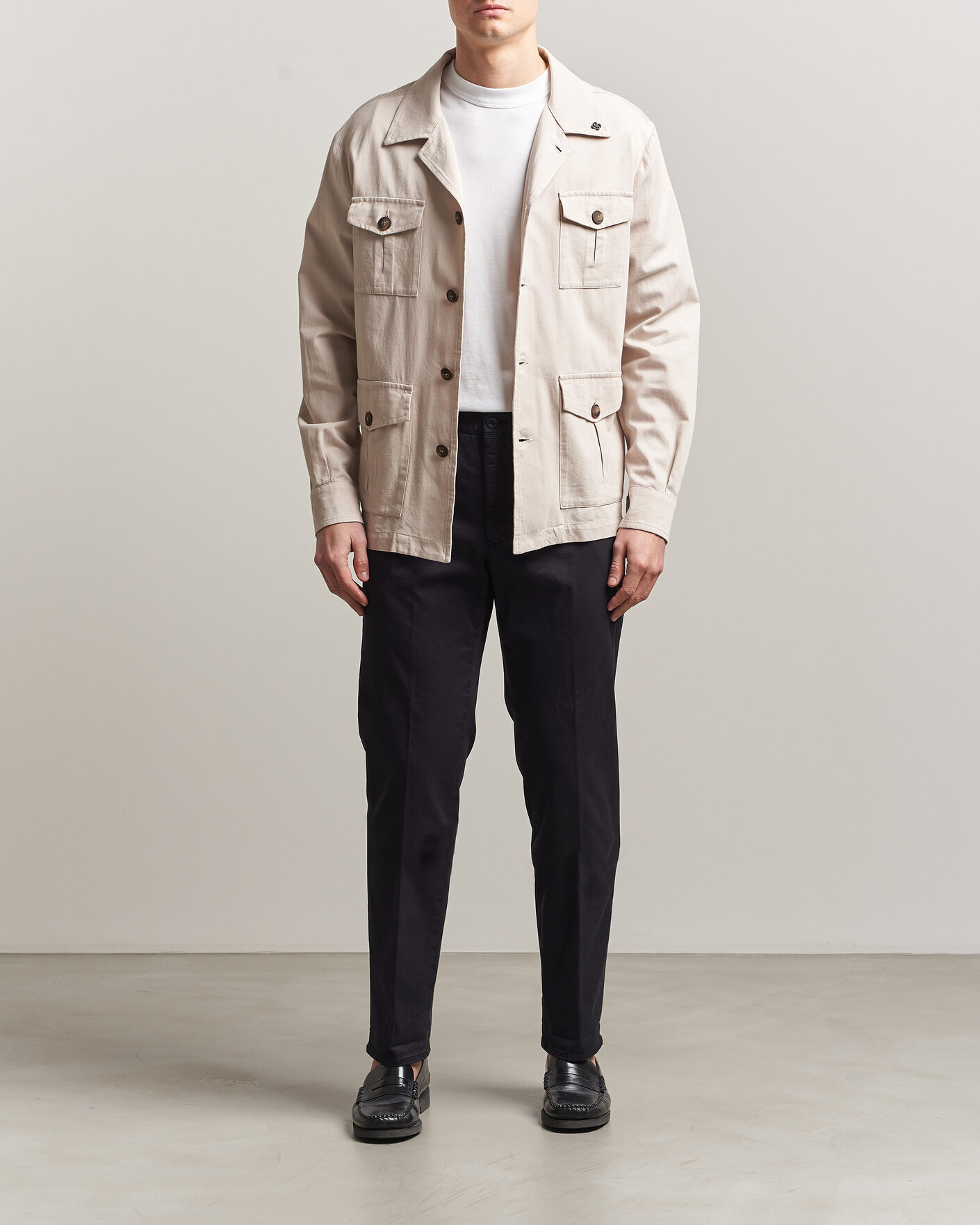 Hombres | Abrigos y chaquetas | Gran Sasso | Cotton Safari Jacket Beige