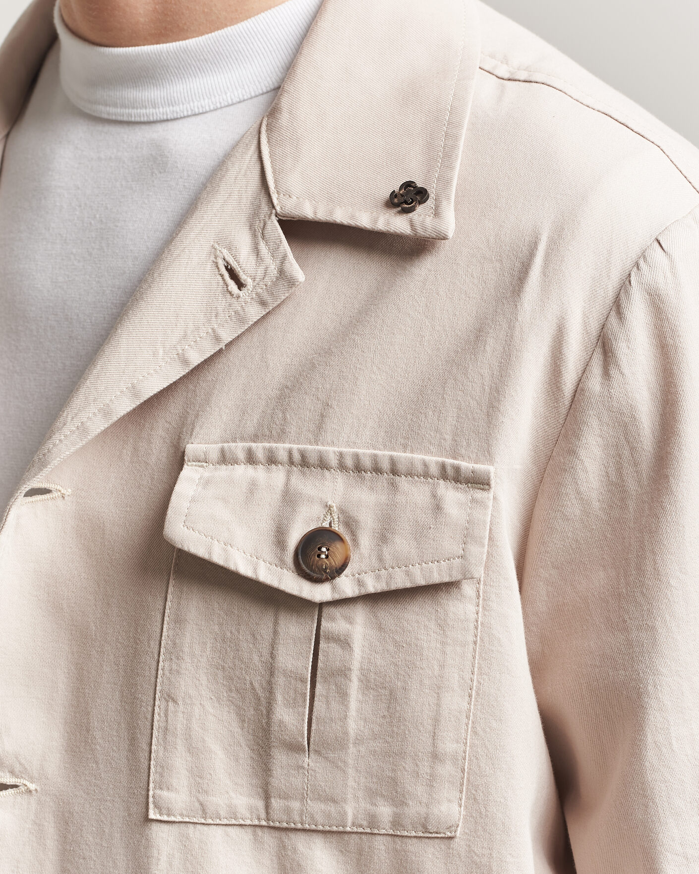 Hombres | Abrigos y chaquetas | Gran Sasso | Cotton Safari Jacket Beige