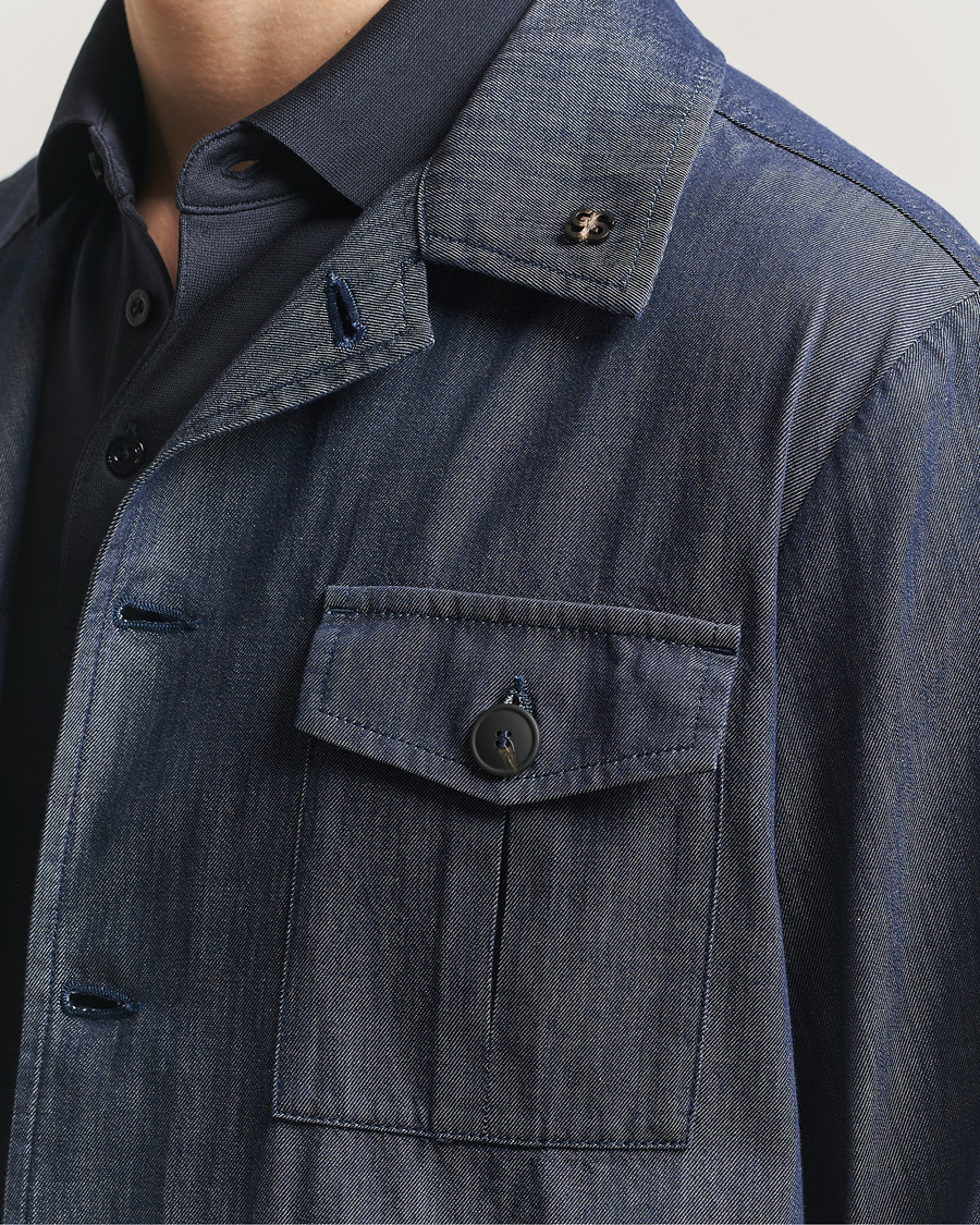 Hombres | Abrigos y chaquetas | Gran Sasso | Cotton Safari Jacket Navy