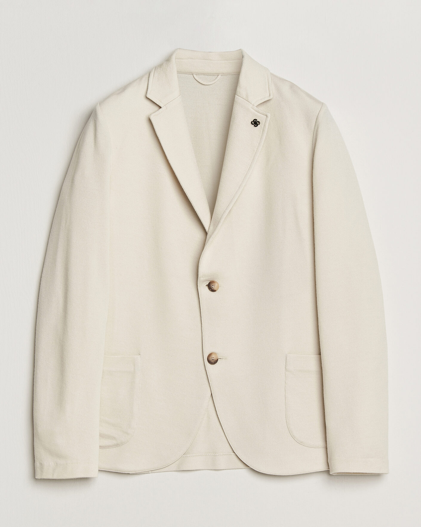Hombres | Blazers | Gran Sasso | Wool Knitted Blazer Cream