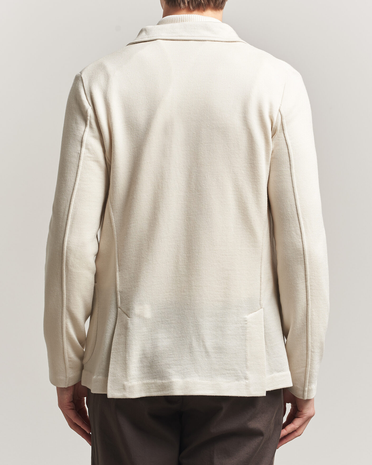 Hombres | Blazers | Gran Sasso | Wool Knitted Blazer Cream