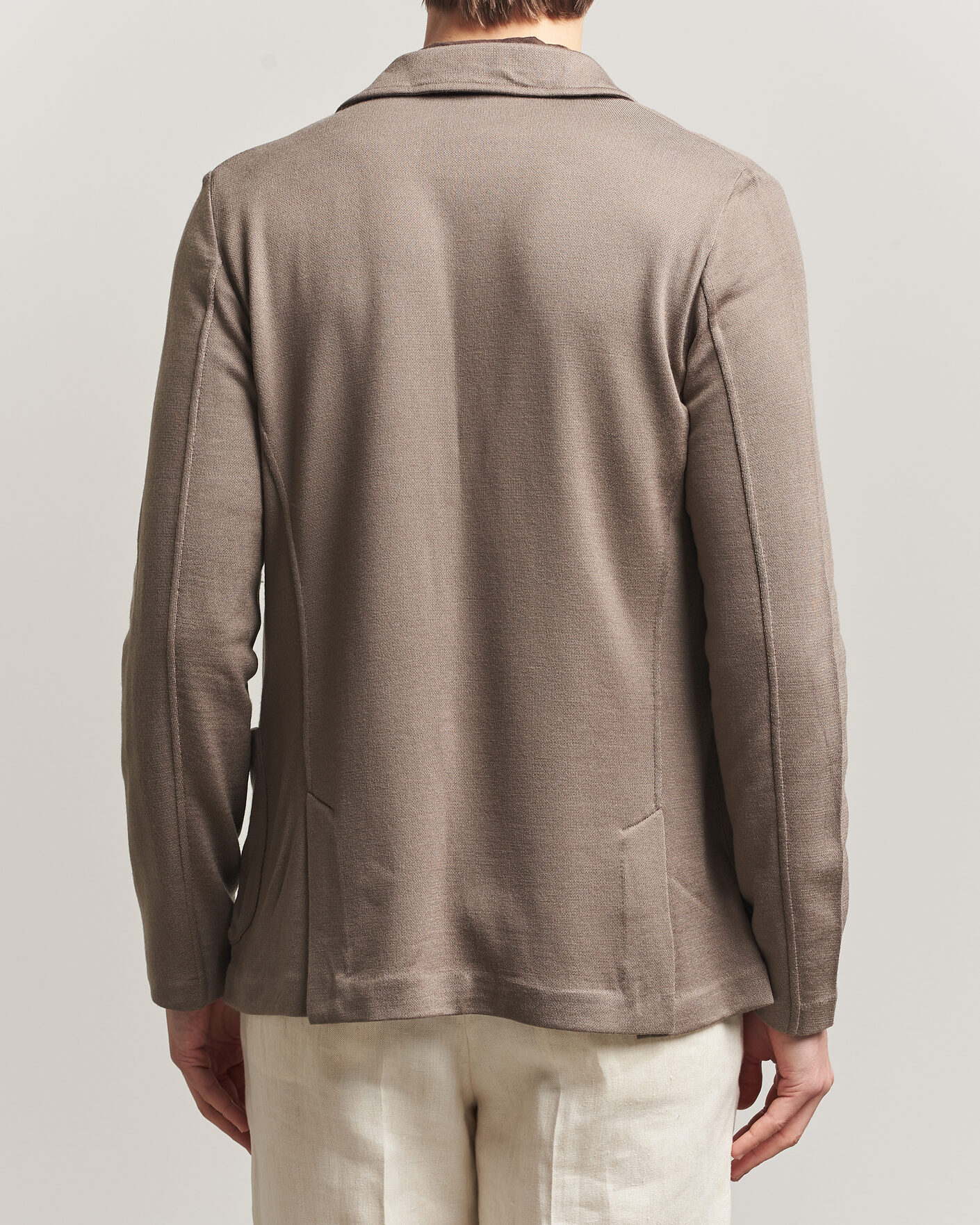 Hombres | Blazers | Gran Sasso | Wool Knitted Blazer Brown