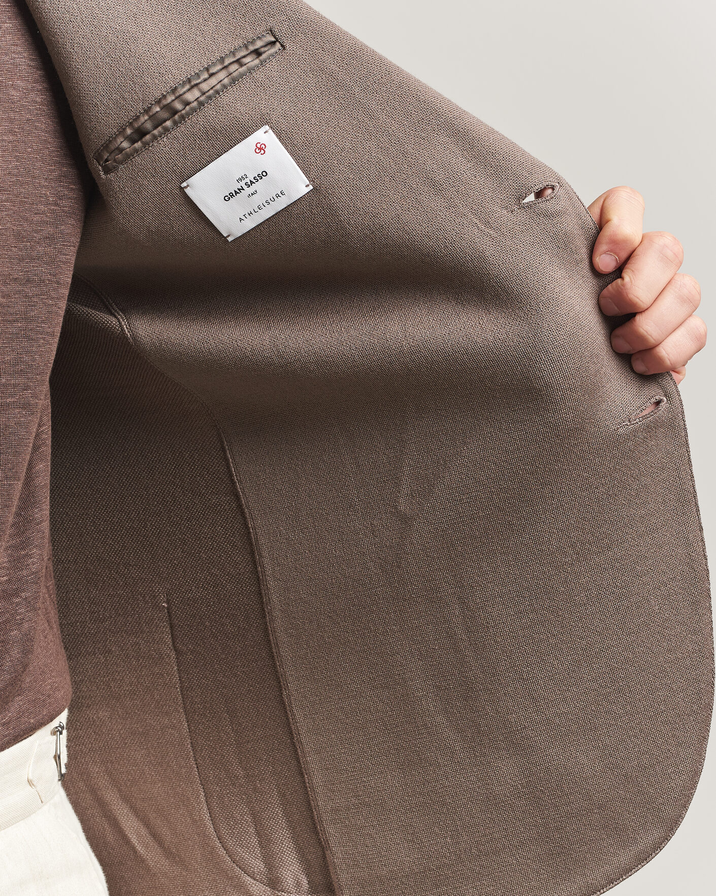 Hombres | Blazers | Gran Sasso | Wool Knitted Blazer Brown