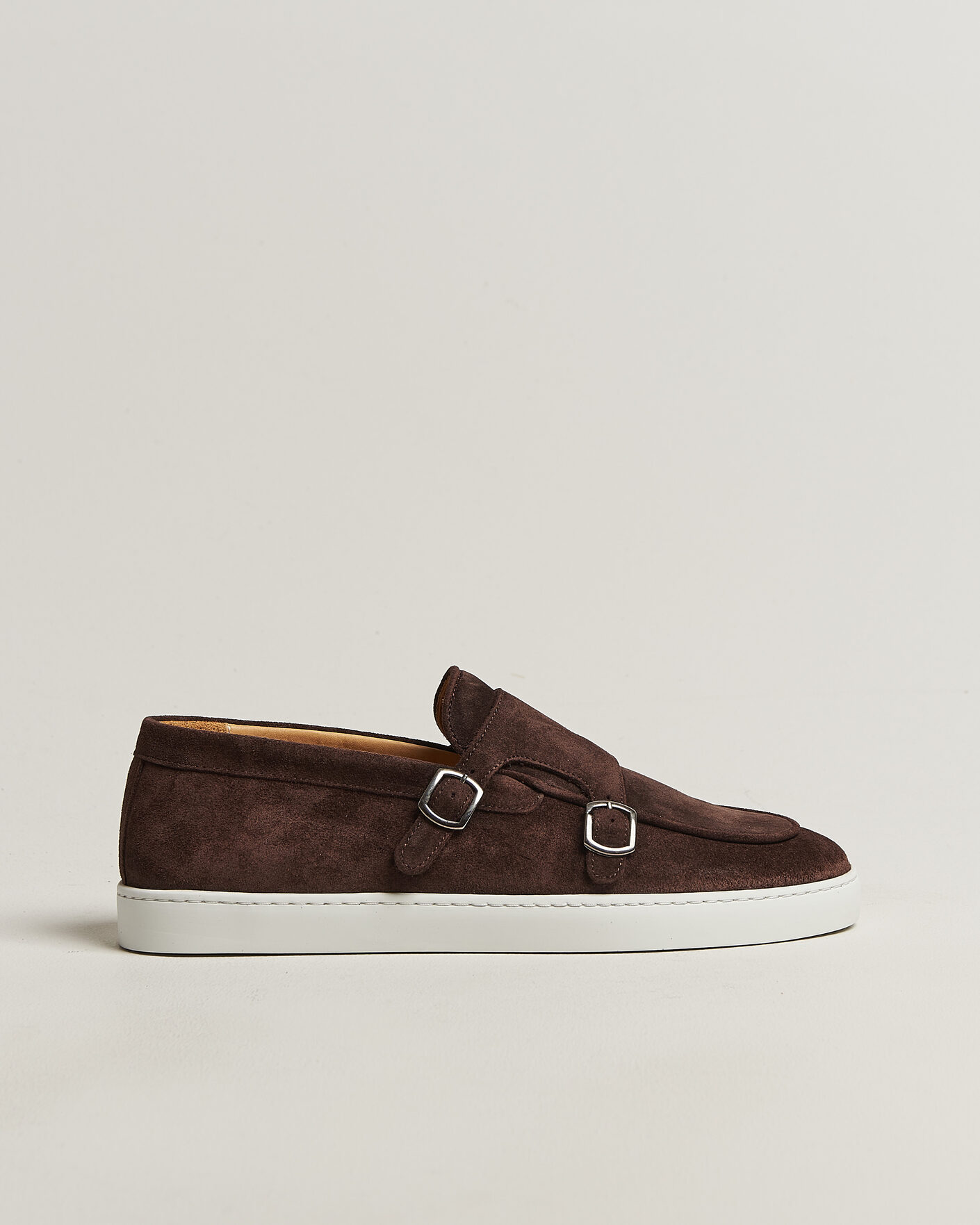 Hombres | Mocasines | Fliteless | Suede Monk Strap Sneaker Loafer Dark Brown