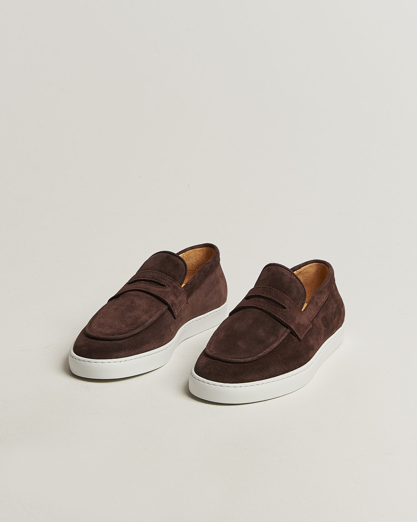 Hombres | Mocasines | Fliteless | Suede Penny Sneaker Dark Brown