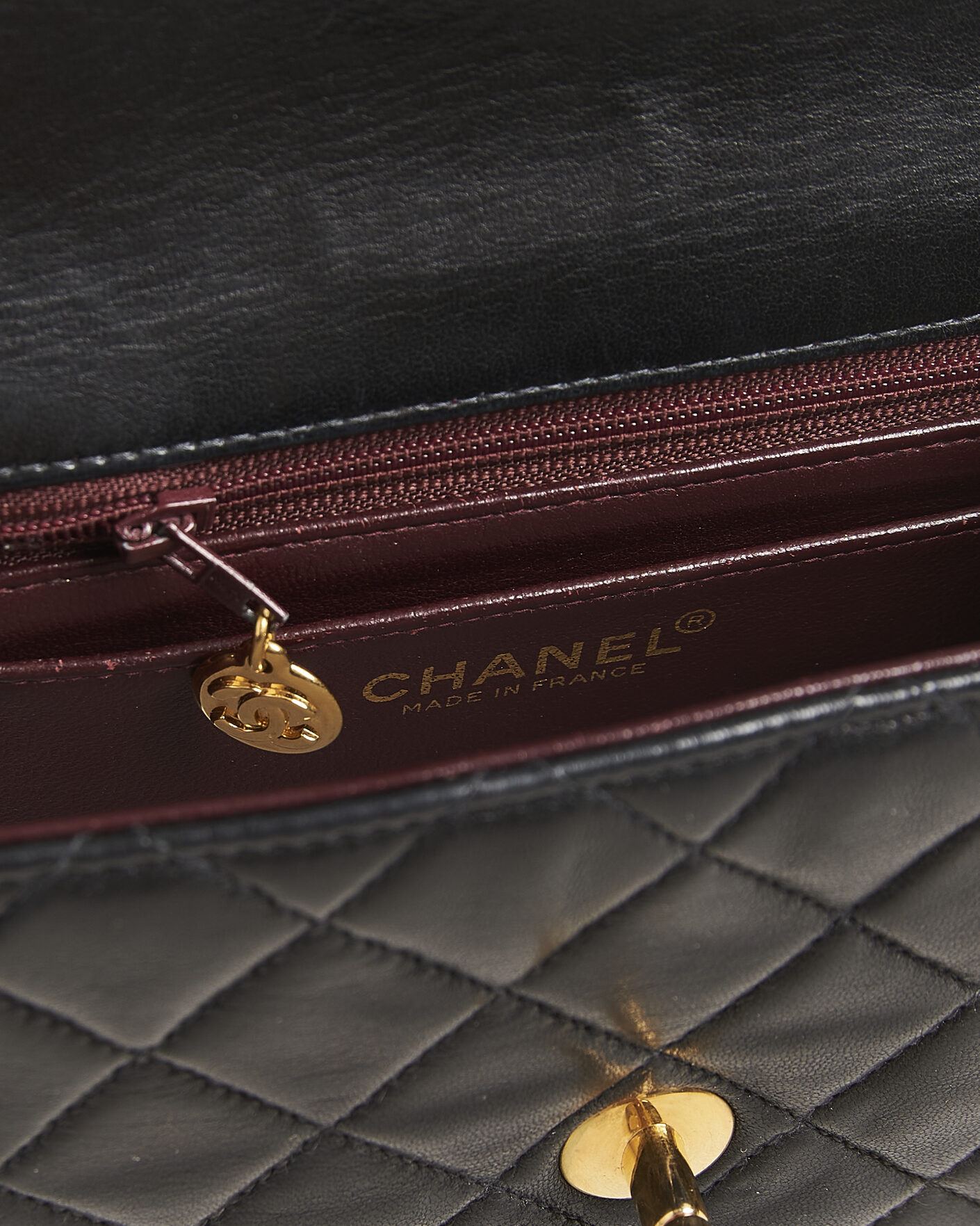 Hombres | Pre-Owned & Vintage Bags | Chanel Pre-Owned | Classic Mini Single Flap Square Bag Black