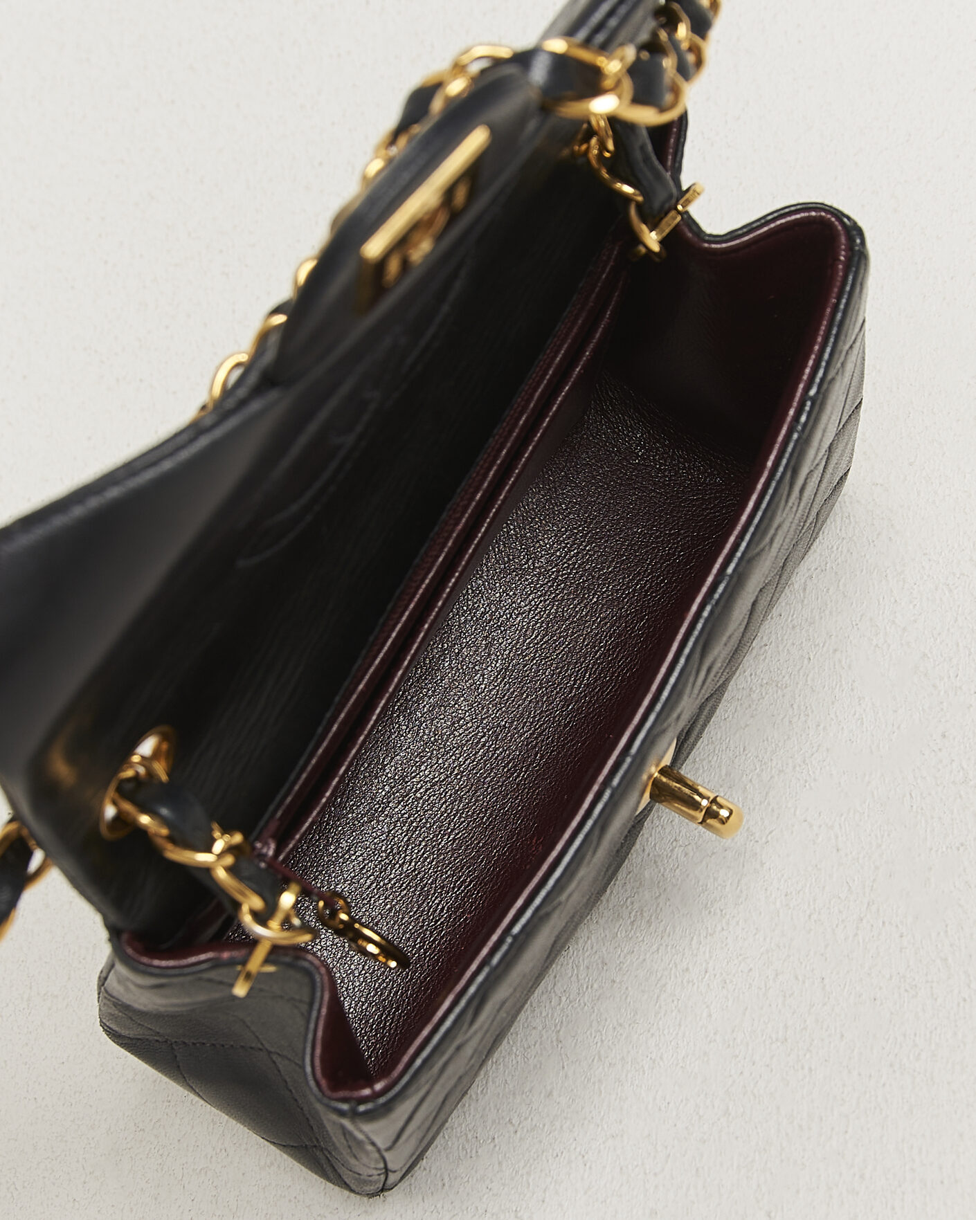 Hombres | Pre-Owned & Vintage Bags | Chanel Pre-Owned | Classic Mini Single Flap Square Bag Black