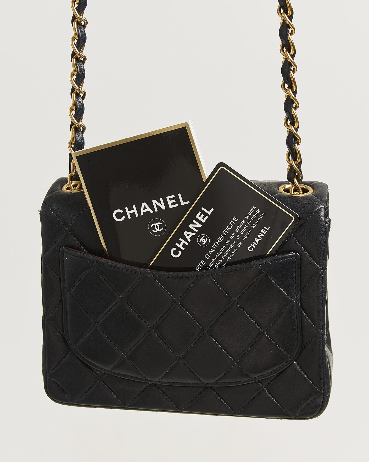 Hombres | Pre-Owned & Vintage Bags | Chanel Pre-Owned | Classic Mini Single Flap Square Bag Black