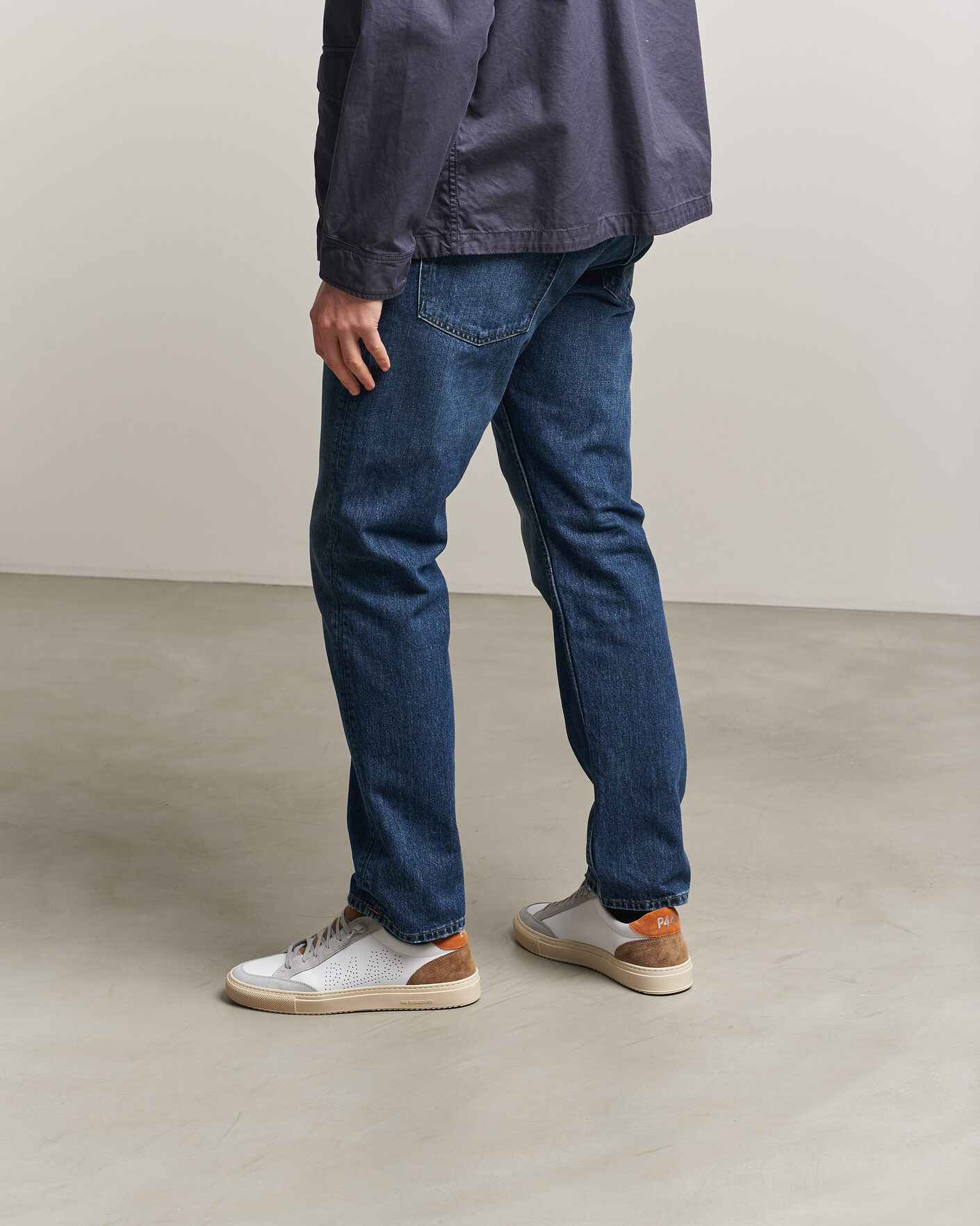 Hombres | Zapatillas | P448 | Soho Leather/Suede Sneaker White/Grey